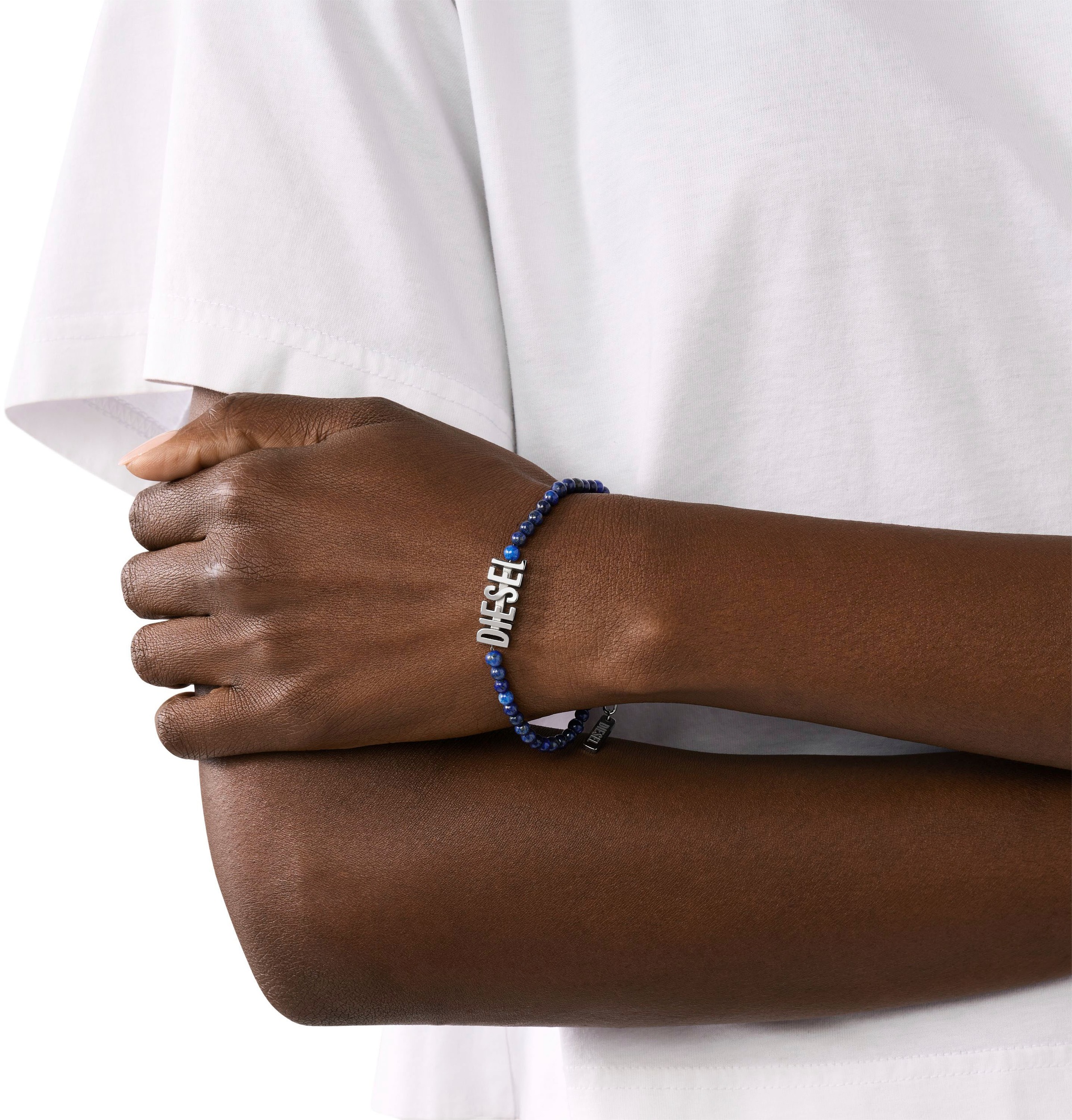 Diesel Armband »Schmuck Geschenk Edelstahl Armschmuck Armkette FONT, DX1544040«, mit Achat