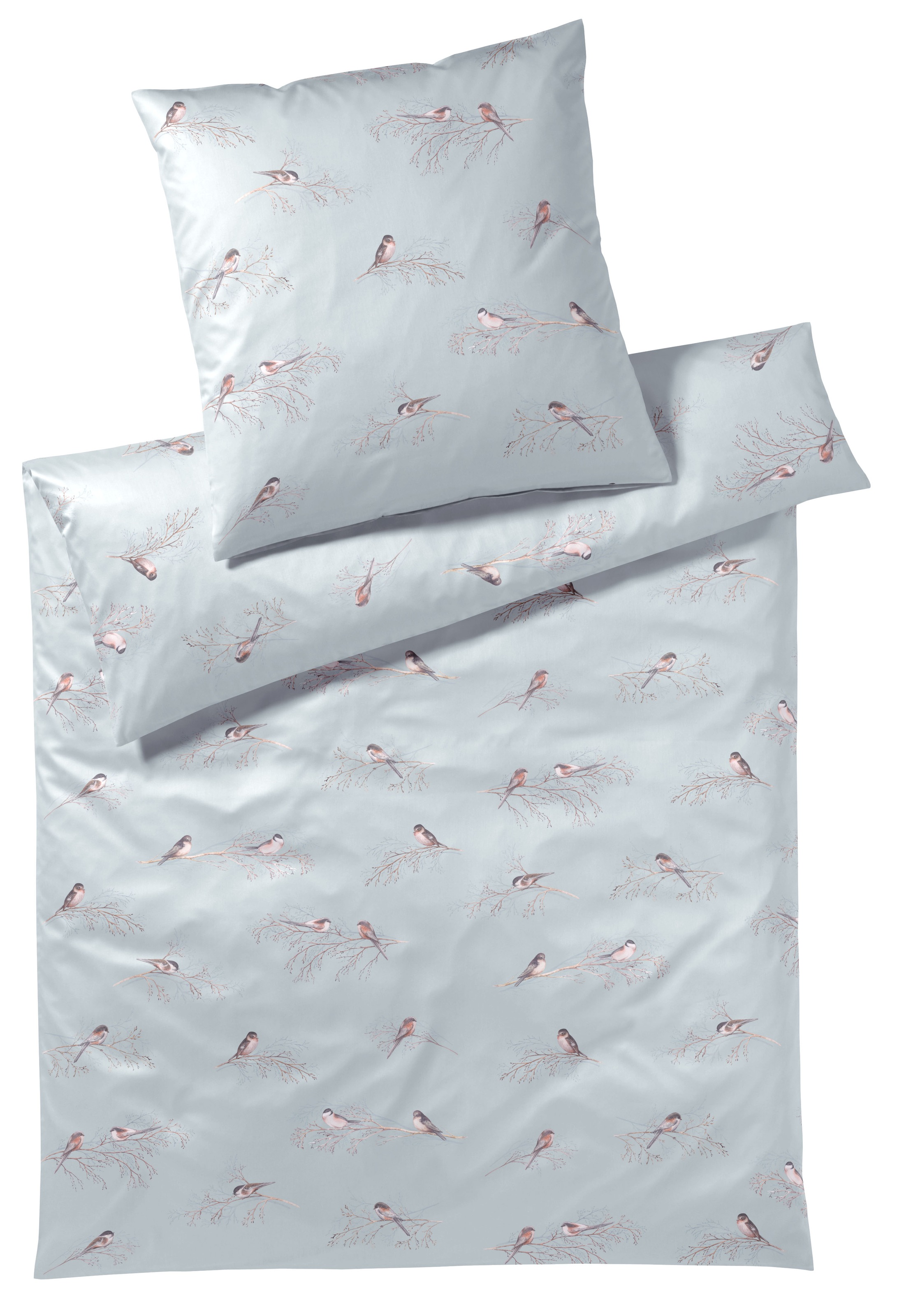 Elegante Bettwäsche "Spätzchen" 2 Stk. tlg. angenehmes Hautgefühl günstig online kaufen