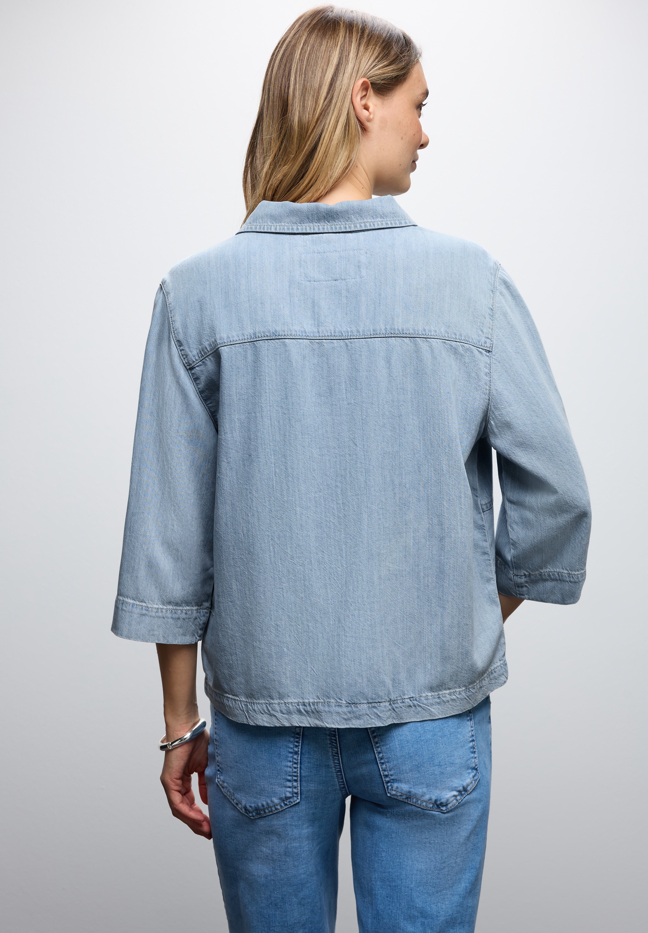 STREET ONE Jeansbluse, mit Knopfleiste