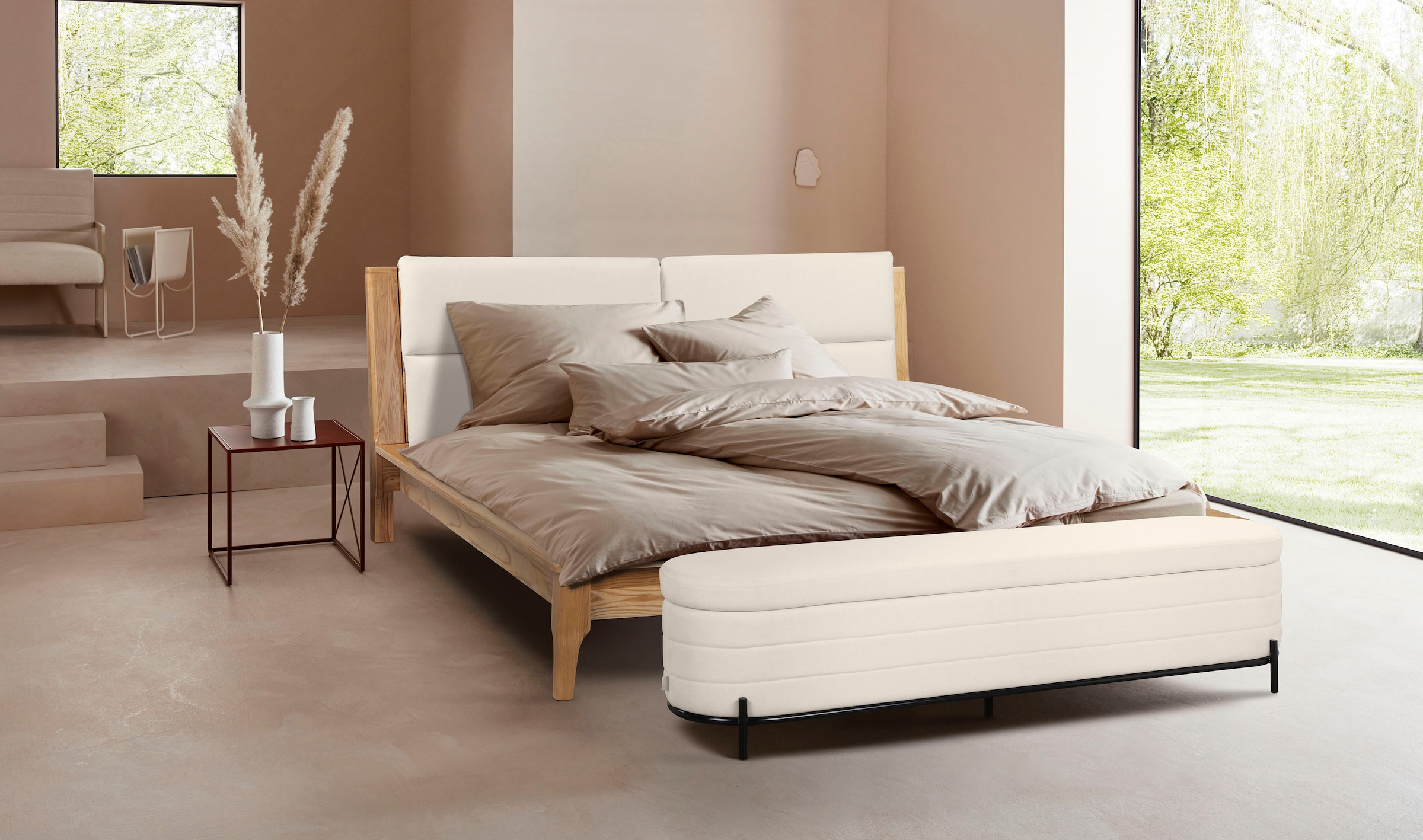 LeGer Home by Lena Gercke Bettbank »Mariela«, In 4 Farben und 3 Breiten, Sitzhöhe 45,5 cm