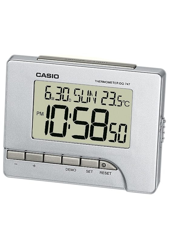 CASIO Quarzwecker »DQ-747-8EF«, Wecker, digital, mit Thermometer, Tagesalarm, Schlummerfunktion