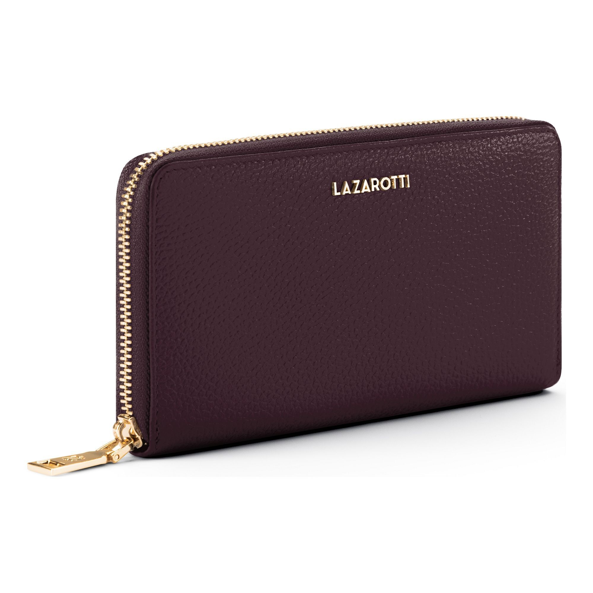 Lazarotti Geldbörse »Bologna Leather XL Zip-Around Geldbörse Leder 19 cm«