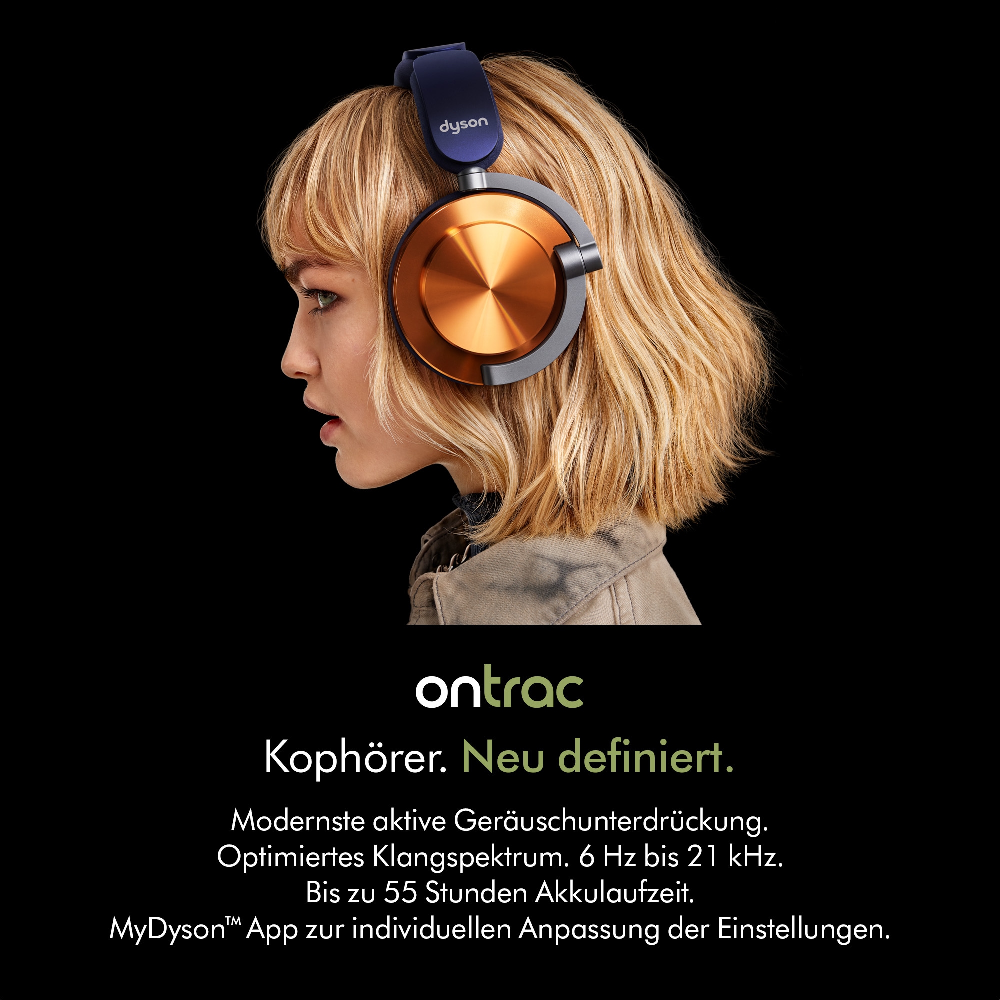 DYSON Over-Ear-Kopfhörer »OnTrac™« Bluetooth Geräuschisolierung | Transparenzmodus Integriertes Mikrofon zum telefonieren und Geräuschunterdrückung