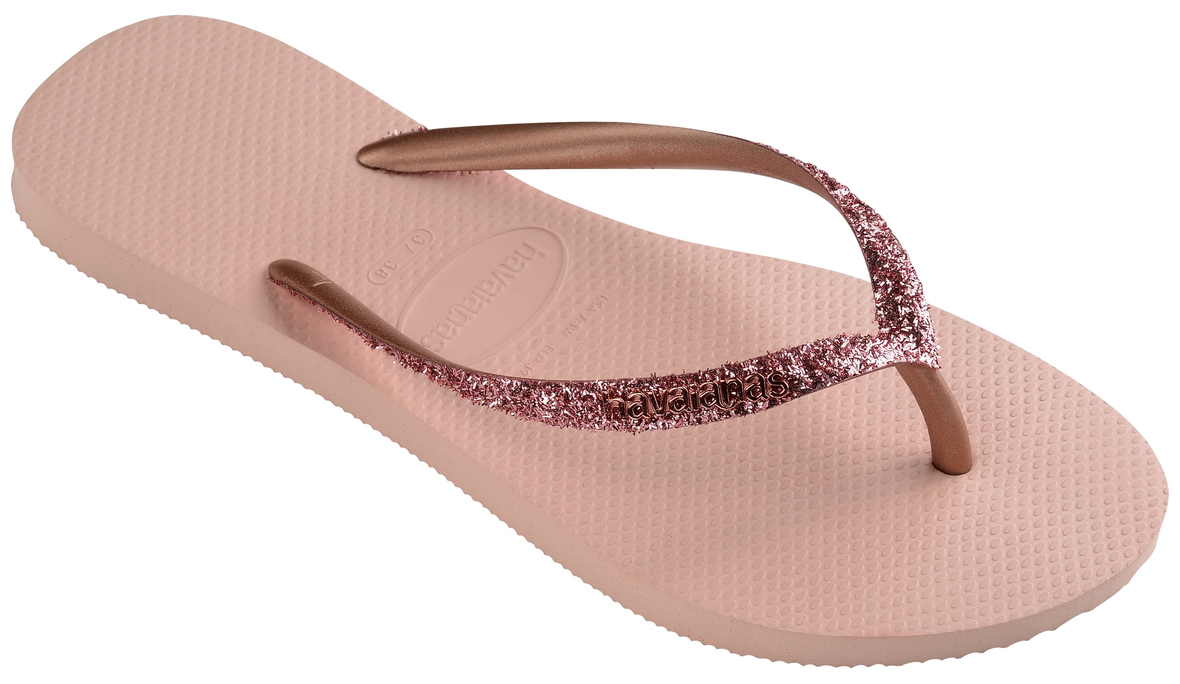 Havaianas Zehentrenner »SLIM GLITTER 2«, Sommerschuh, Schlappen, Poolsildes mit glitzernden Details