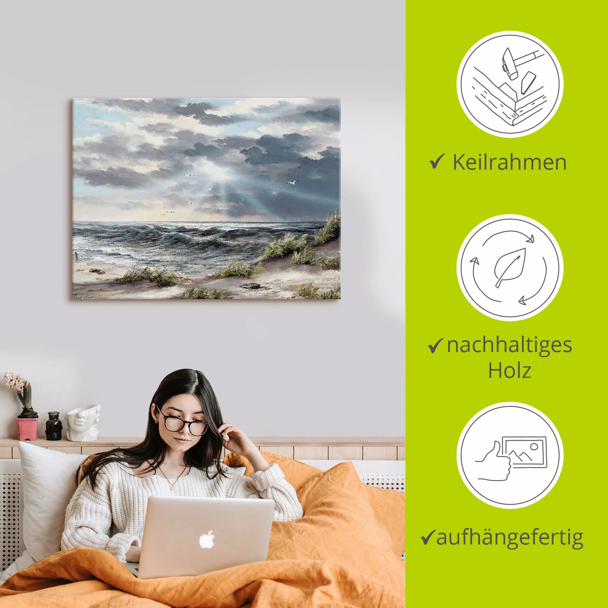 Artland Wandbild »Ungemessene Höhen« Gewässer 1 Stk. tlg. als Leinwandbild, Wandaufkleber in verschied. Größen