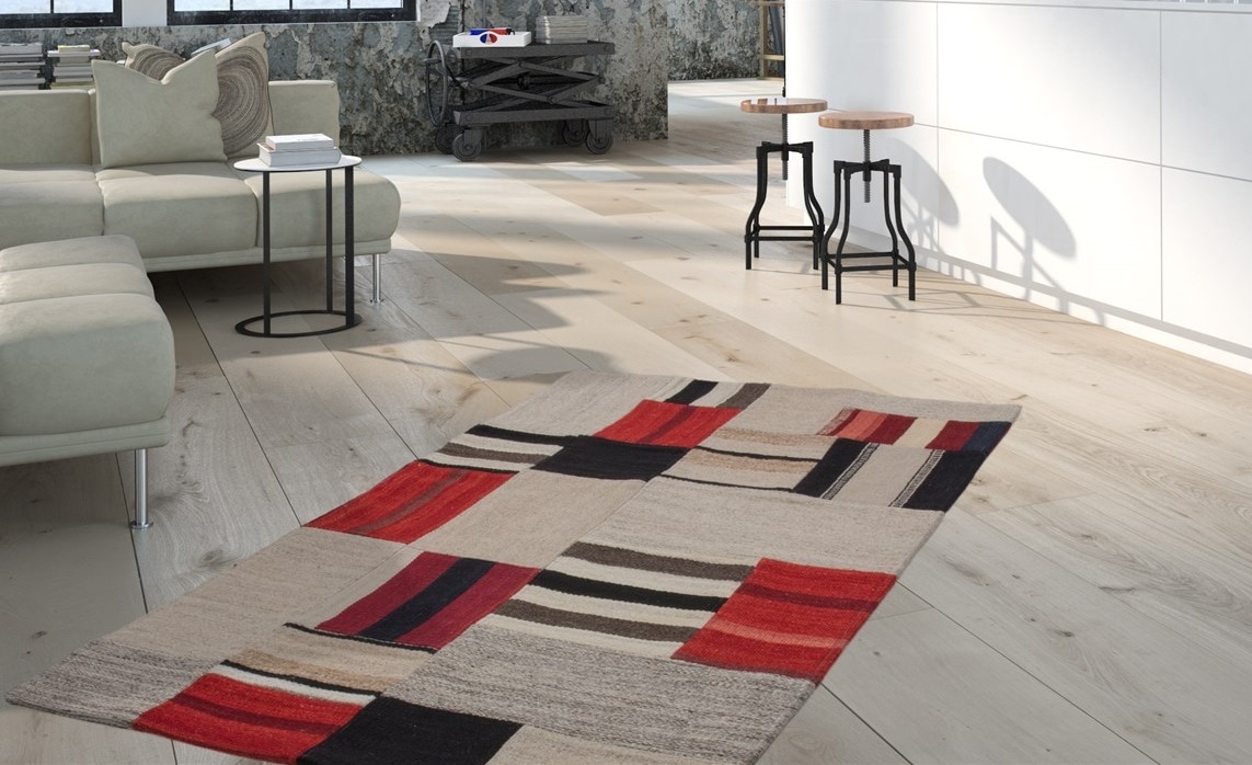 Kayoom Teppich "Radical 240" rechteckig 15 mm Höhe Handgewebter Jacquard-Kilim, hochwertige Materialmischung
