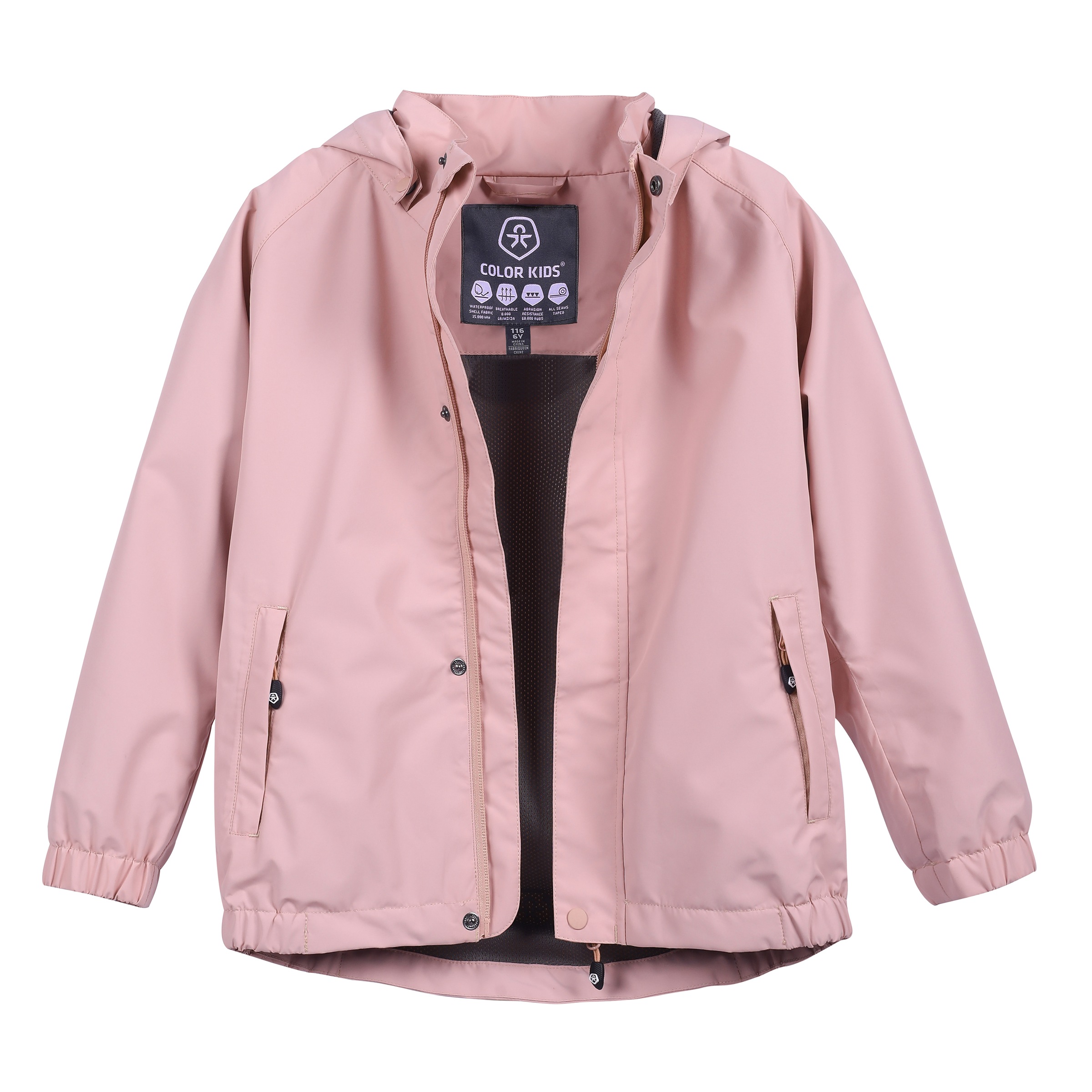 COLOR KIDS Regenjacke »Regenmantel COShell«, mit Kapuze