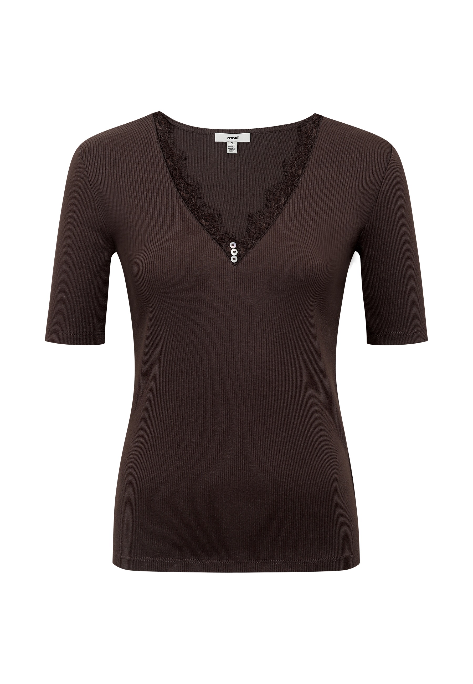 Mavi V-Shirt »FASHION JERSEY« Spitzen Top