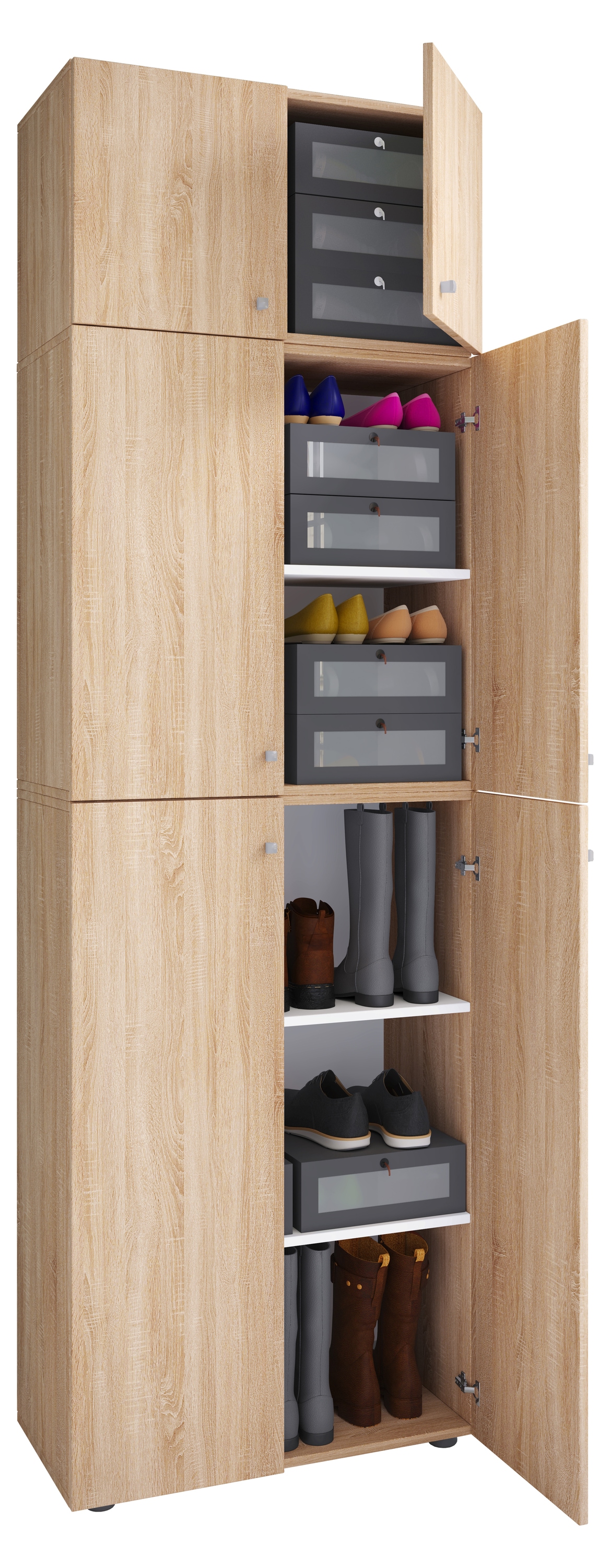 VCM Schuhschrank "XXL Schuhschrank Kleiderschrank Schrank Lona 5f A" 1 Stk. tlg.