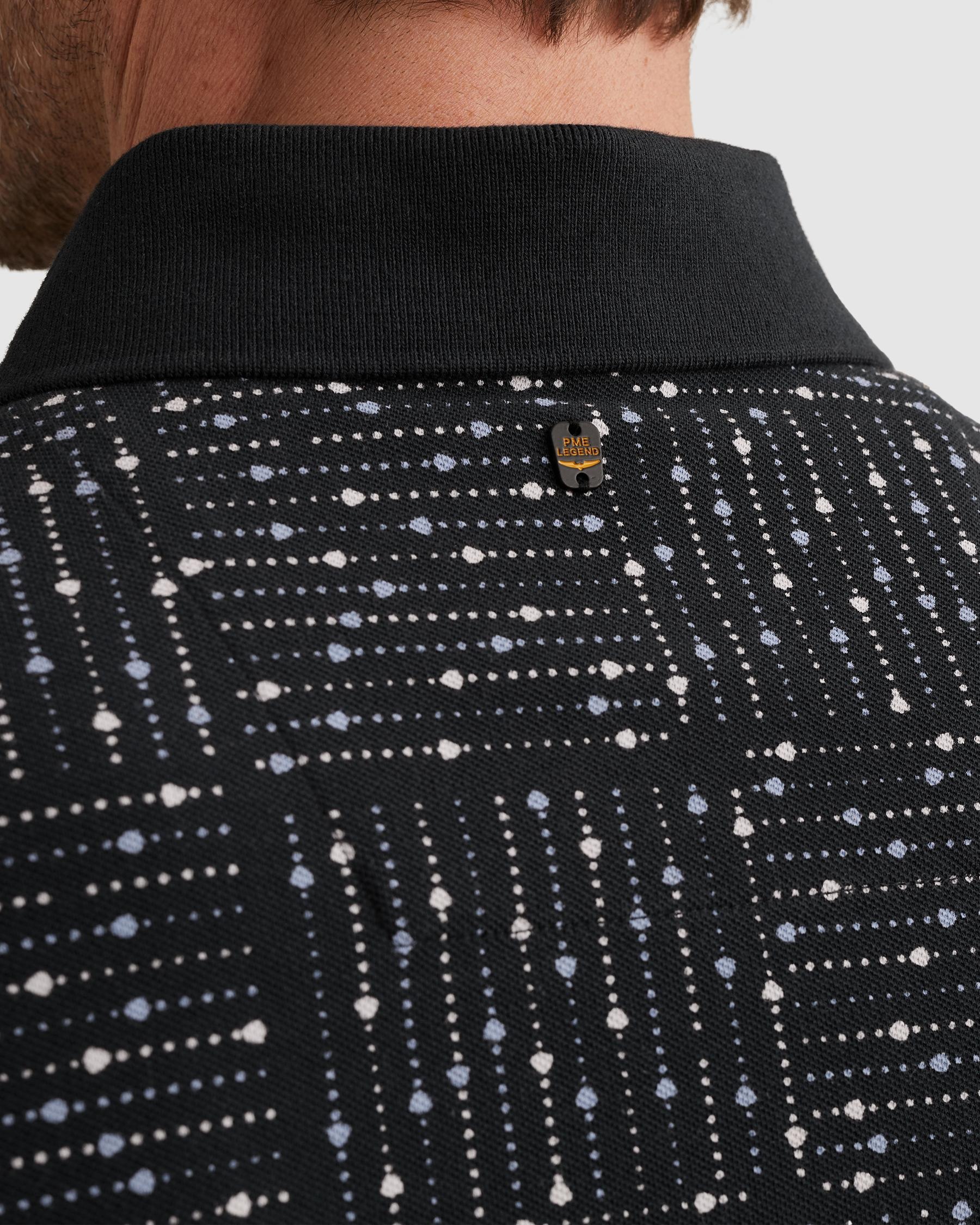 PME LEGEND Poloshirt »Short sleeve polo printed fine pique« mit Logo Stickerei