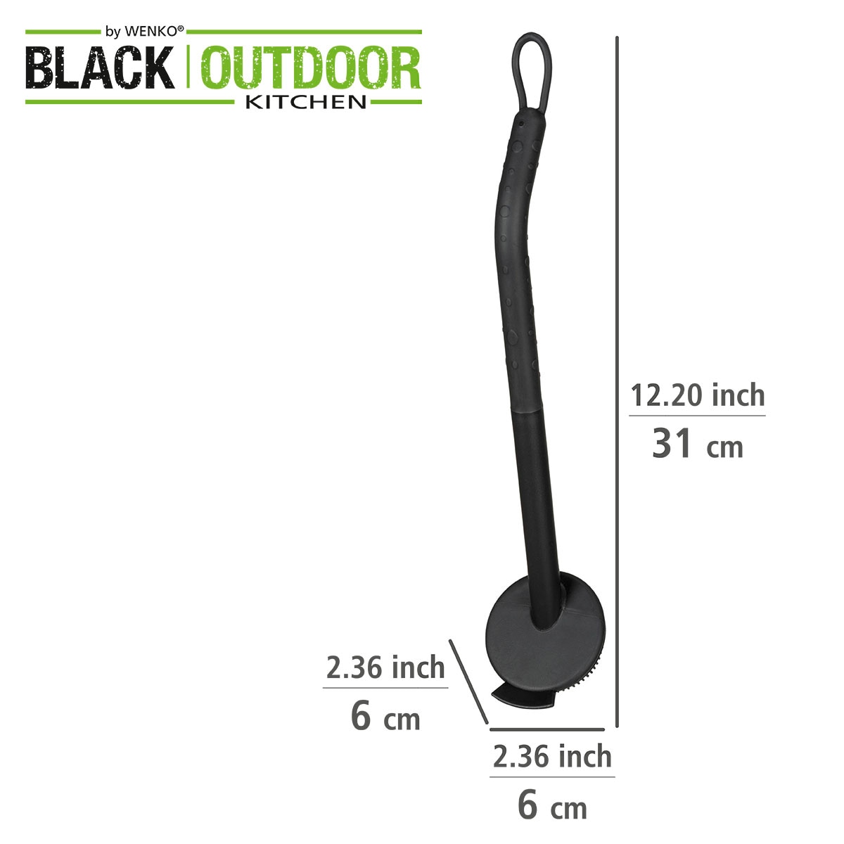 WENKO Küchenorganizer-Set »Black Outdoor Kitchen Spül-Set«, (Set, 2 tlg.), Seifenspender, Spülbürste