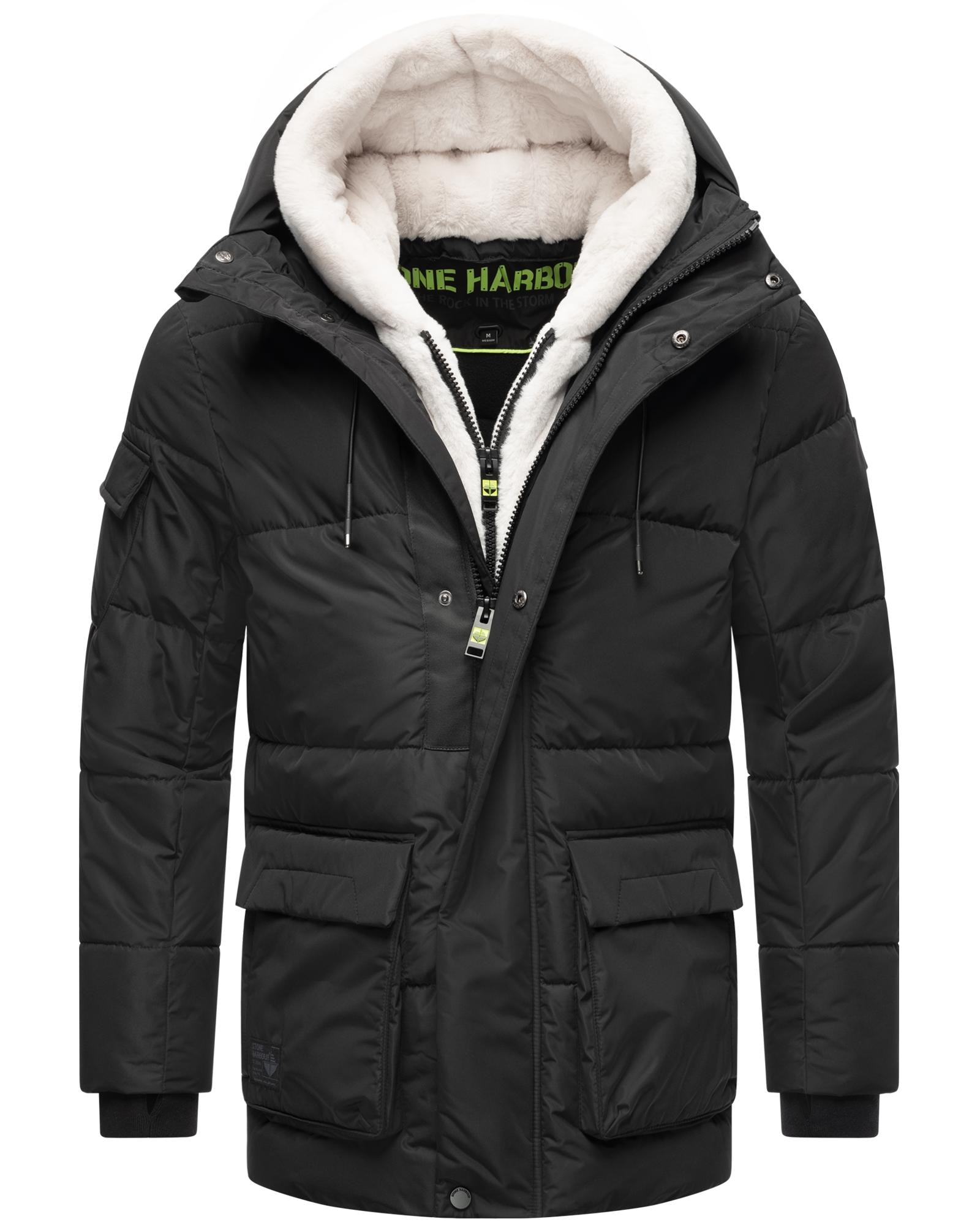 Winterjacke »Lauroo XX«, mit Kapuze, urbane Herren Steppjacke mit kuscheligem...