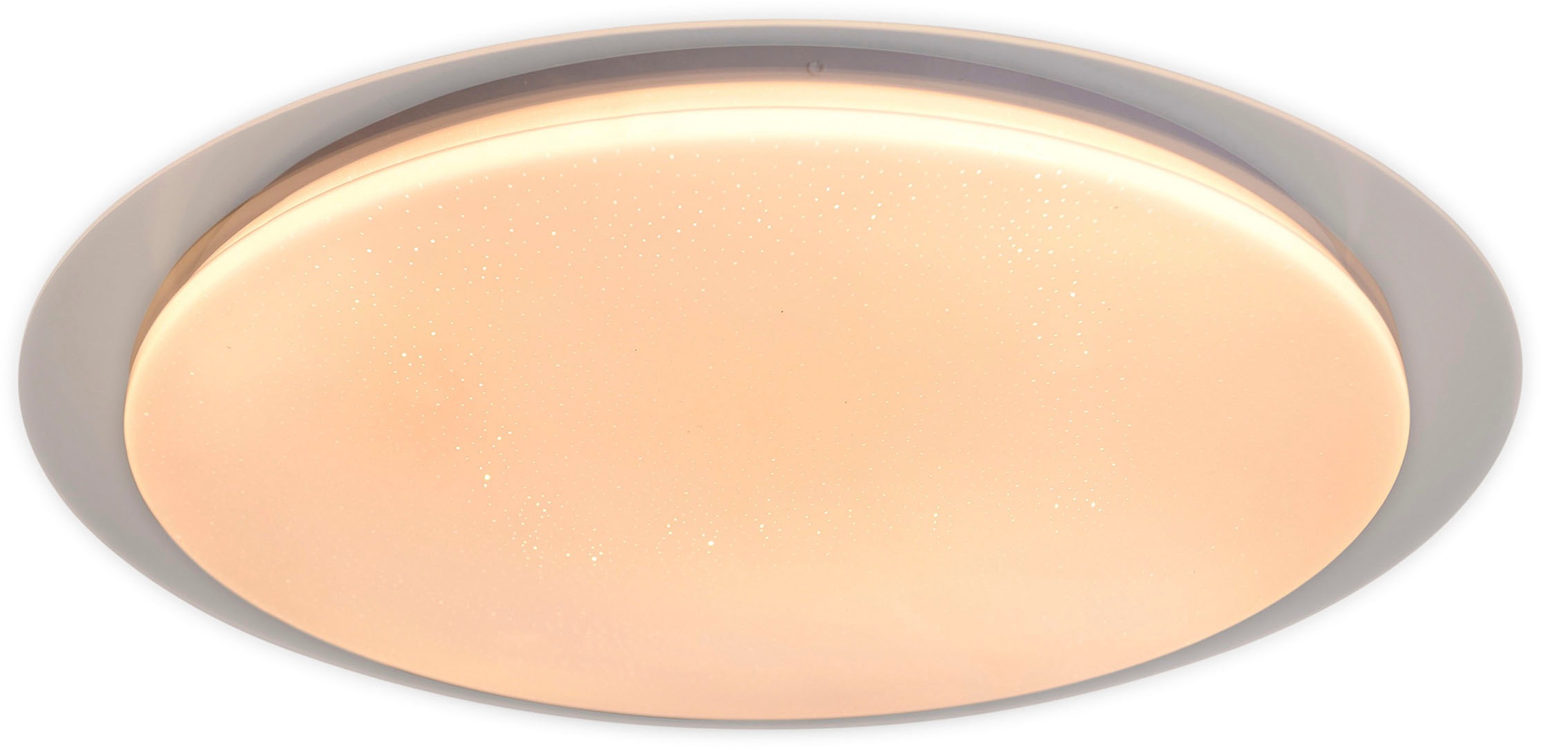 näve LED Deckenleuchte »Locarno«, 1 flammig, Leuchtmittel LED-Modul | LED fest integriert, Kristalleffekt, warmweiß-kaltweiß wechselbar per Wandschalter, D:46cm