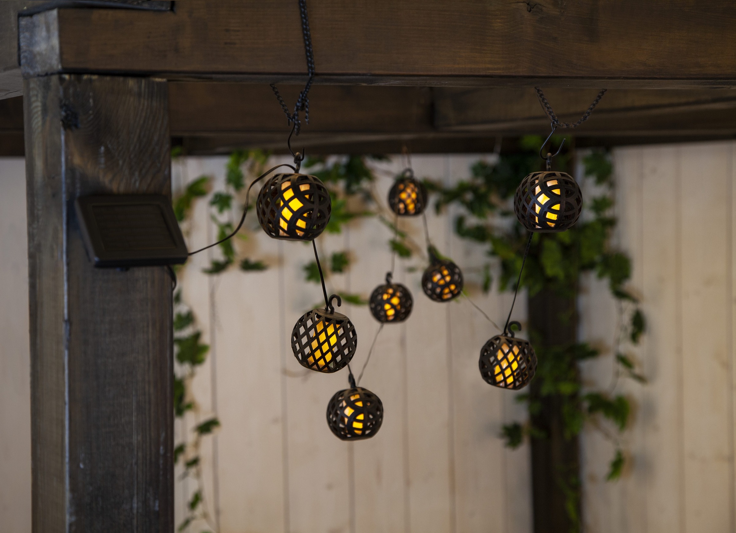 Parforce Traditional Hunting LED-Lichterkette »Flame« 8 Stk.-flammig ca. 2,1 m, Kunststoff, Akku, 2 m Zuleitung, outdoor