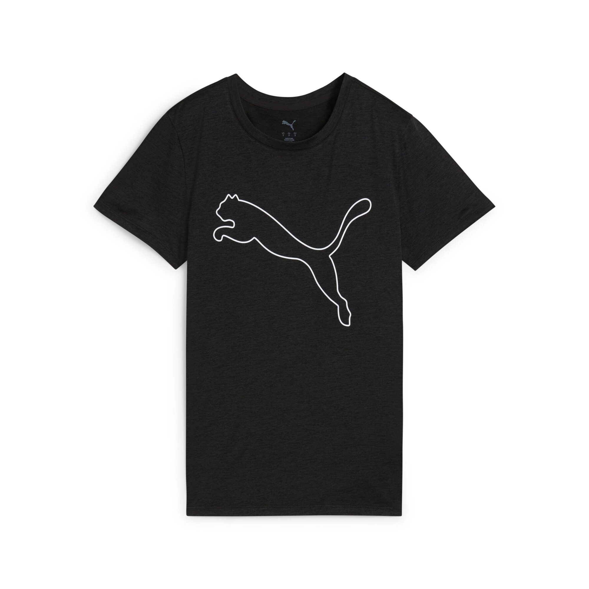 PUMA W TAD Essential Heather Logo Tee Black M 4