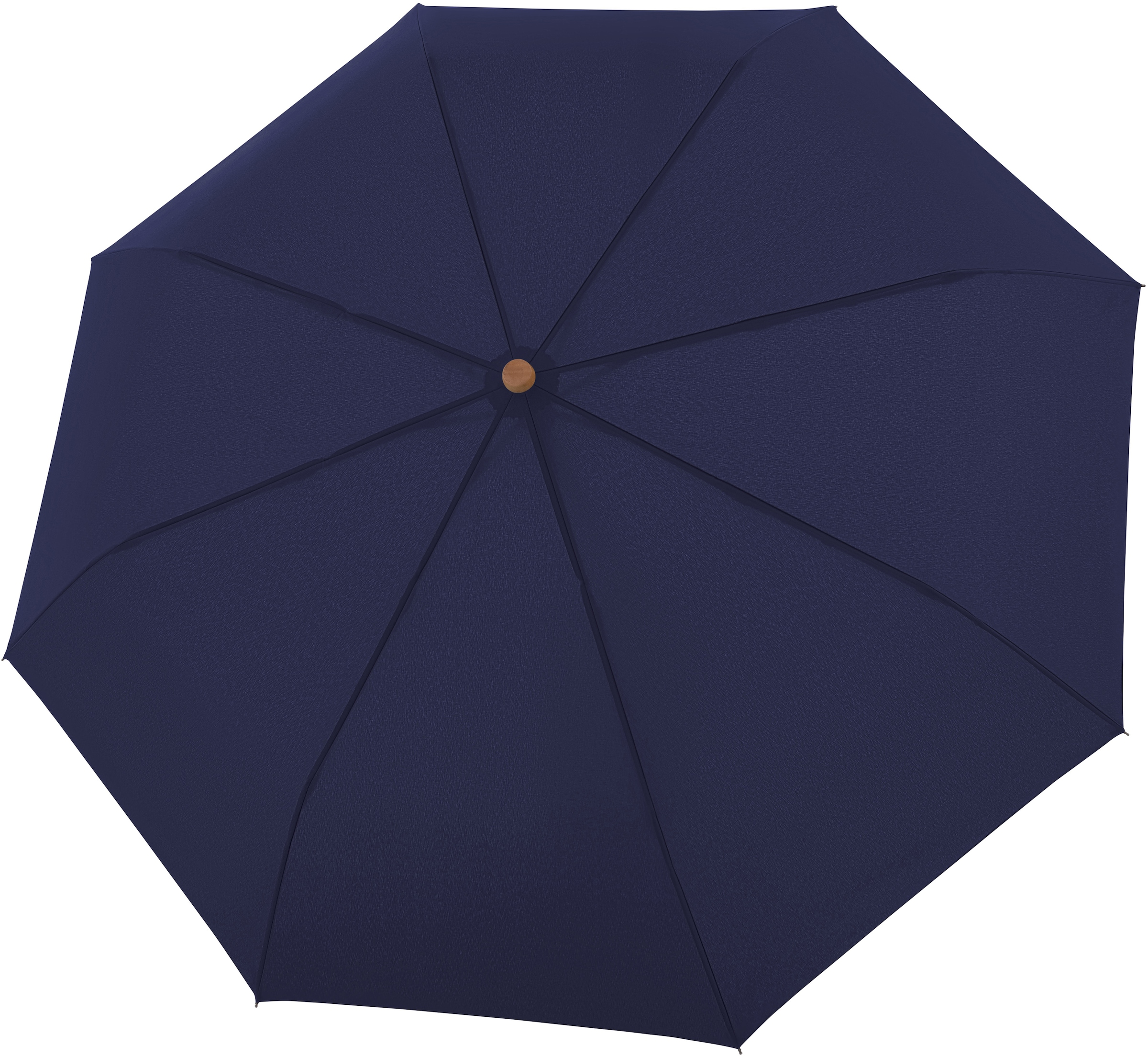 Taschenregenschirm »nature Mini, deep blue«, aus recyceltem Material mit Griff aus...