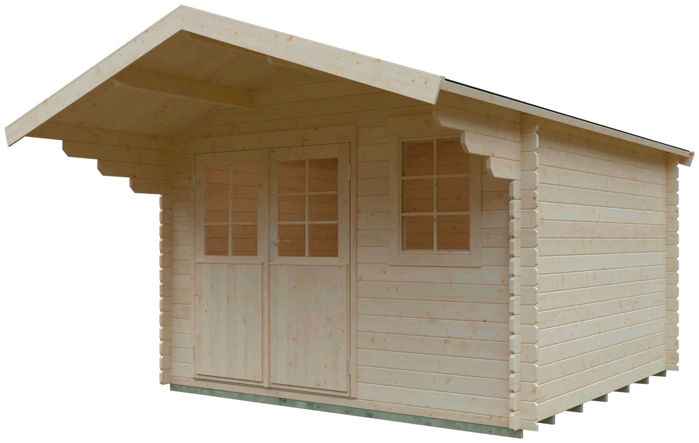 KONIFERA Gartenhaus "Kallenberg 2" Blockbohlenhaus inkl. Hochbeet (100x200x günstig online kaufen