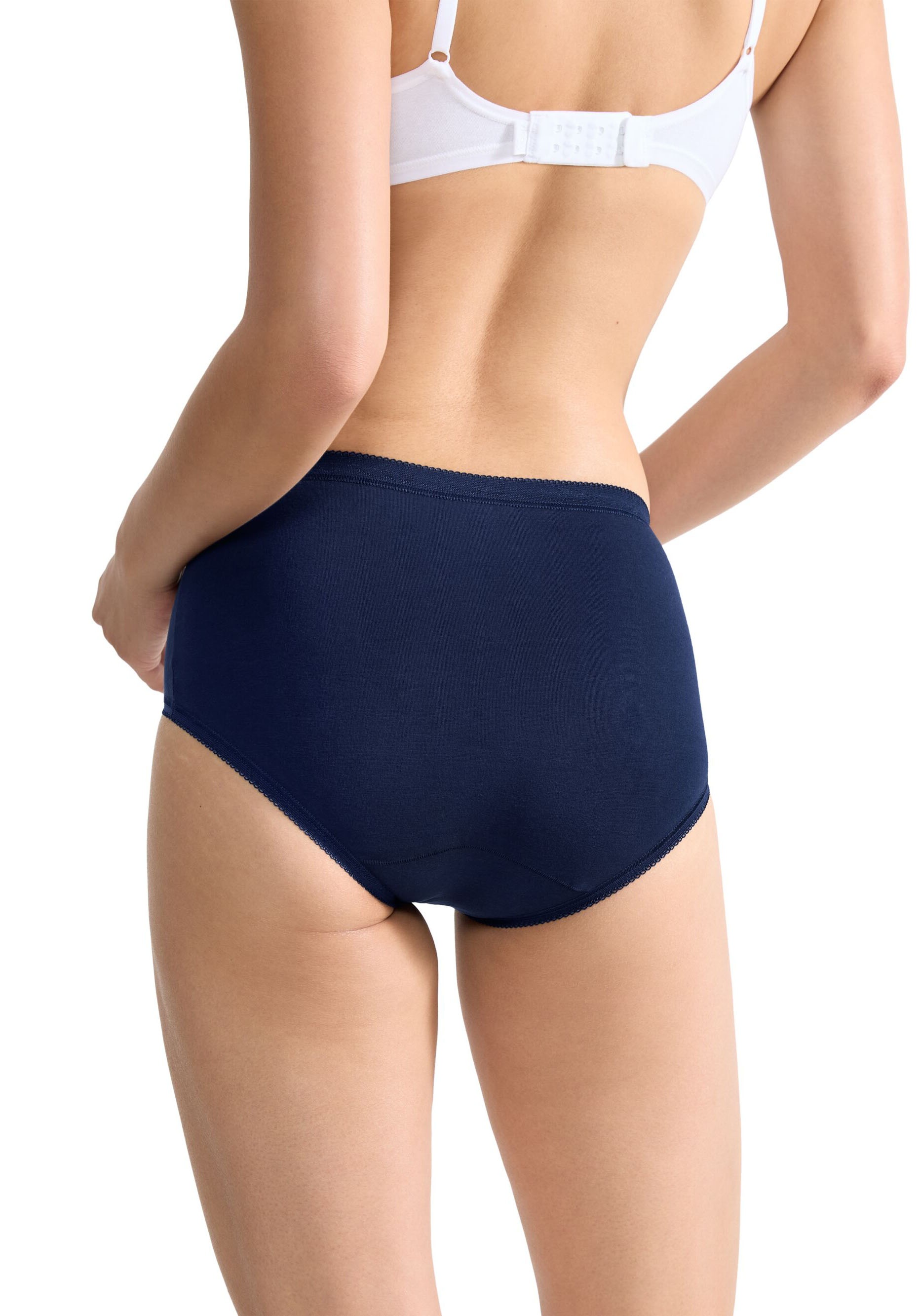 Thumbnail - sloggi Midislip "Basic+", Baumwollmix, klassischer Stil, mittelhoher Bund, Softnähte