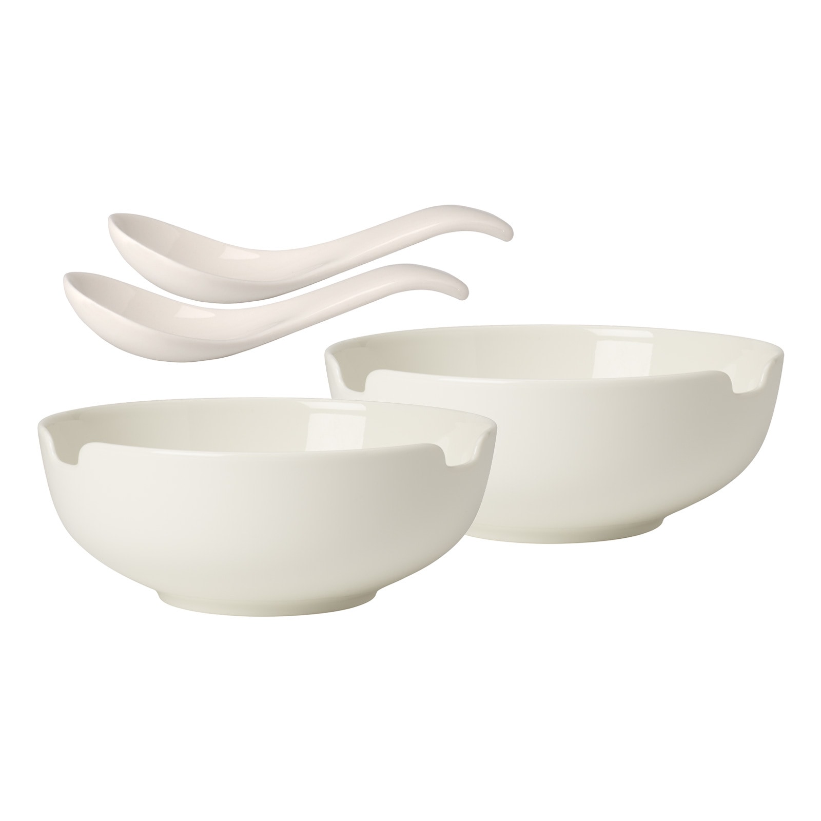 Villeroy & Boch Geschirr-Set "Suppen-Set Soup Passion weiß" Spülmaschinenfest, Mikrowellensicher