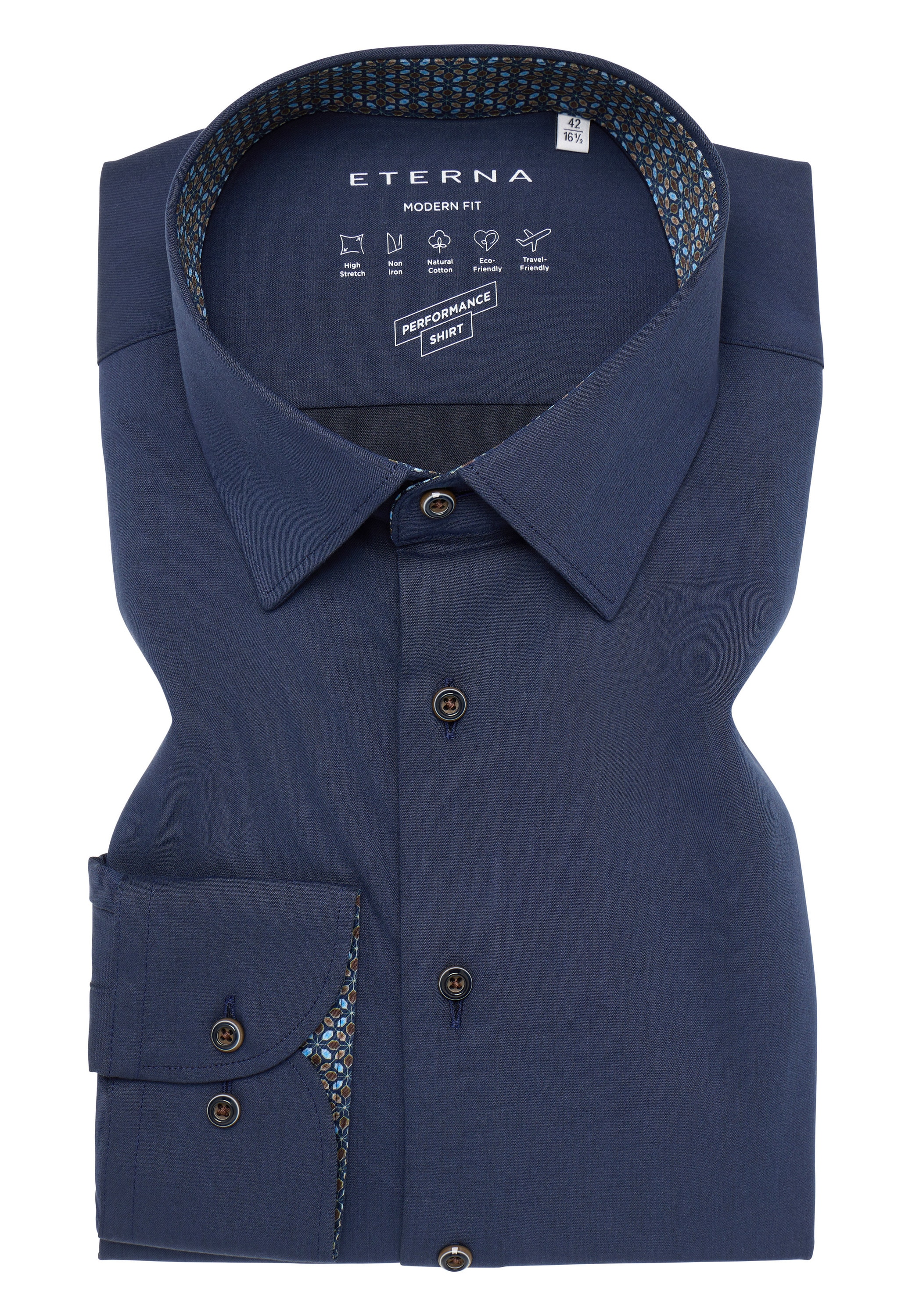 Eterna Langarmhemd »MODERN FIT«, NON IRON (bügelfrei)