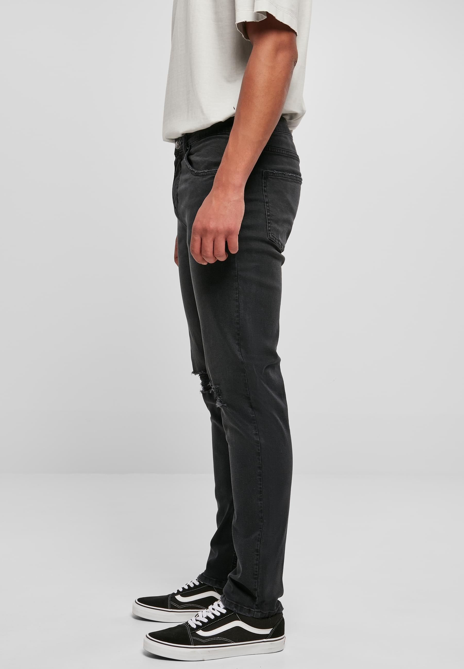 URBAN CLASSICS Bequeme Jeans »Urban Classics Herren Distressed Stretch Denim Pants«, (1 tlg.)
