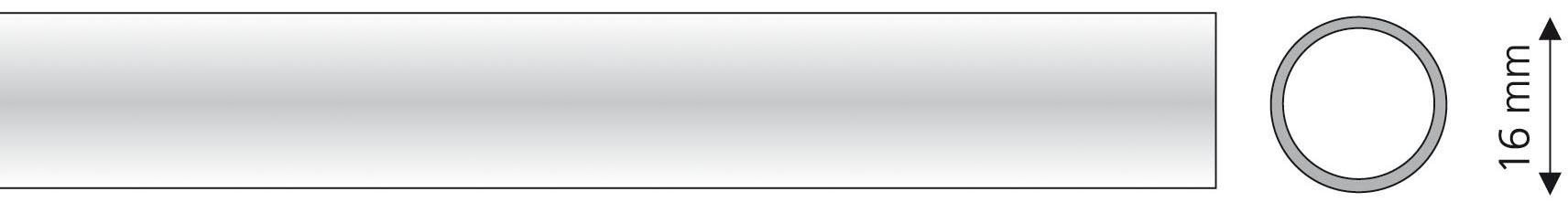 Liedeco Gardinenstange Ø 16 mm 1 läufig-läufig Fixmaß günstig online kaufen