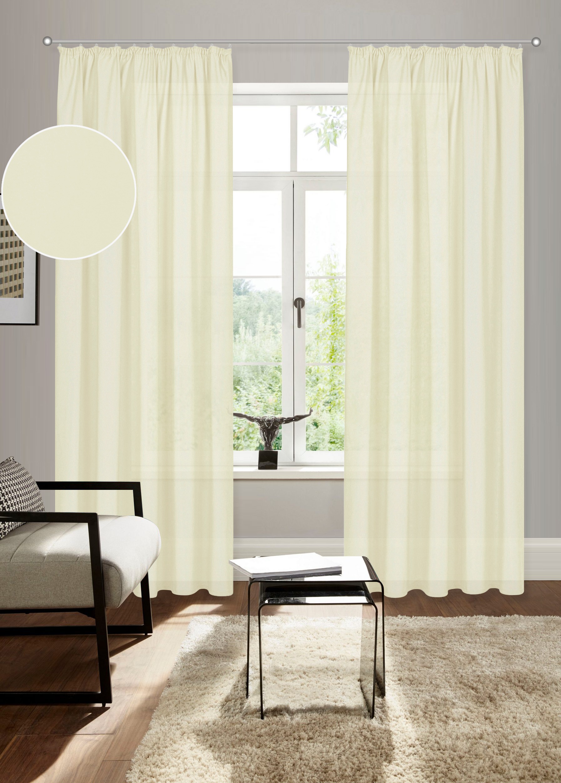 Bruno Banani "Lagan" Kräuselband 2 Stk. tlg. 2-er Set, gewebt, Microfaser, günstig online kaufen