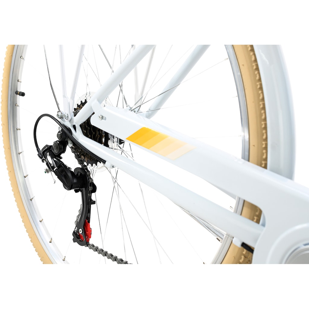 KS Cycling Cityrad »Cantaloupe«, 6 Gang, Shimano, Tourney Schaltwerk, Kettenschaltung, mit praktischem Lenkerkorb