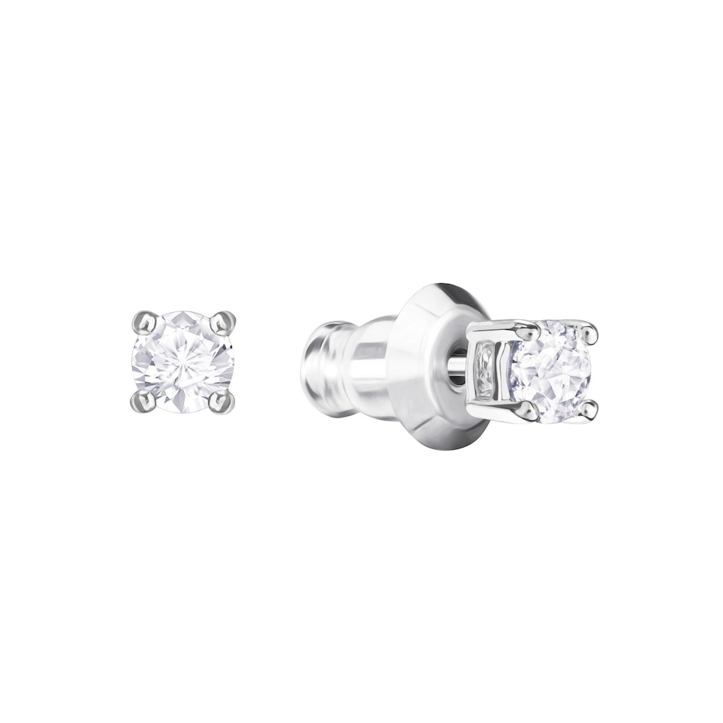 Swarovski Paar Ohrstecker »Attract Round, weiss, rhodiniert, 5408436«