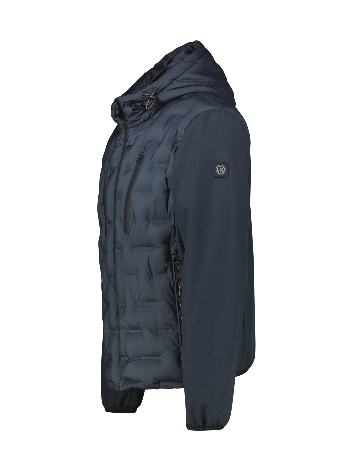 LERROS Steppjacke »LERROS Sportive Hybrid-Jacke mit Steppfront«, mit Kapuze, Atmungsaktiv, wasser- und windabweisend