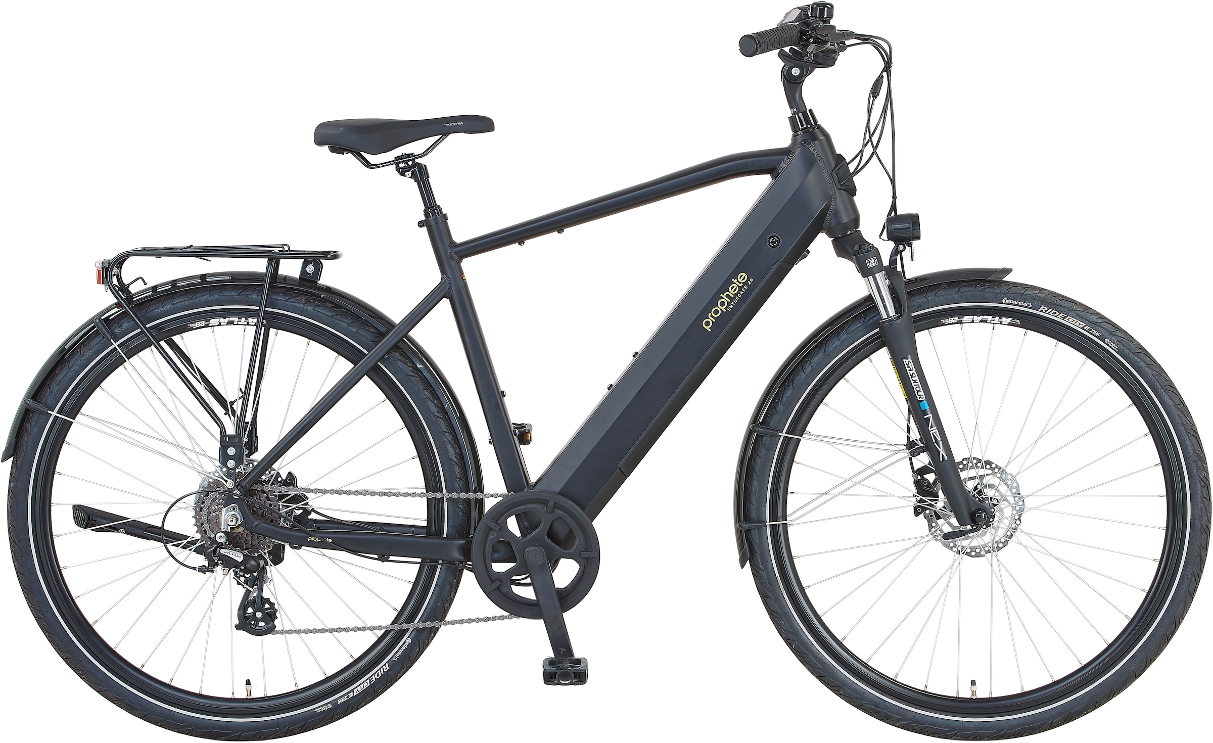 PROPHETE E-Bike "Entdecker 2.0", 54cm, 28 Zoll (71,12cm), schwarz, Elektrofahrräder, Pedelec, Elektrofahrrad für Herren