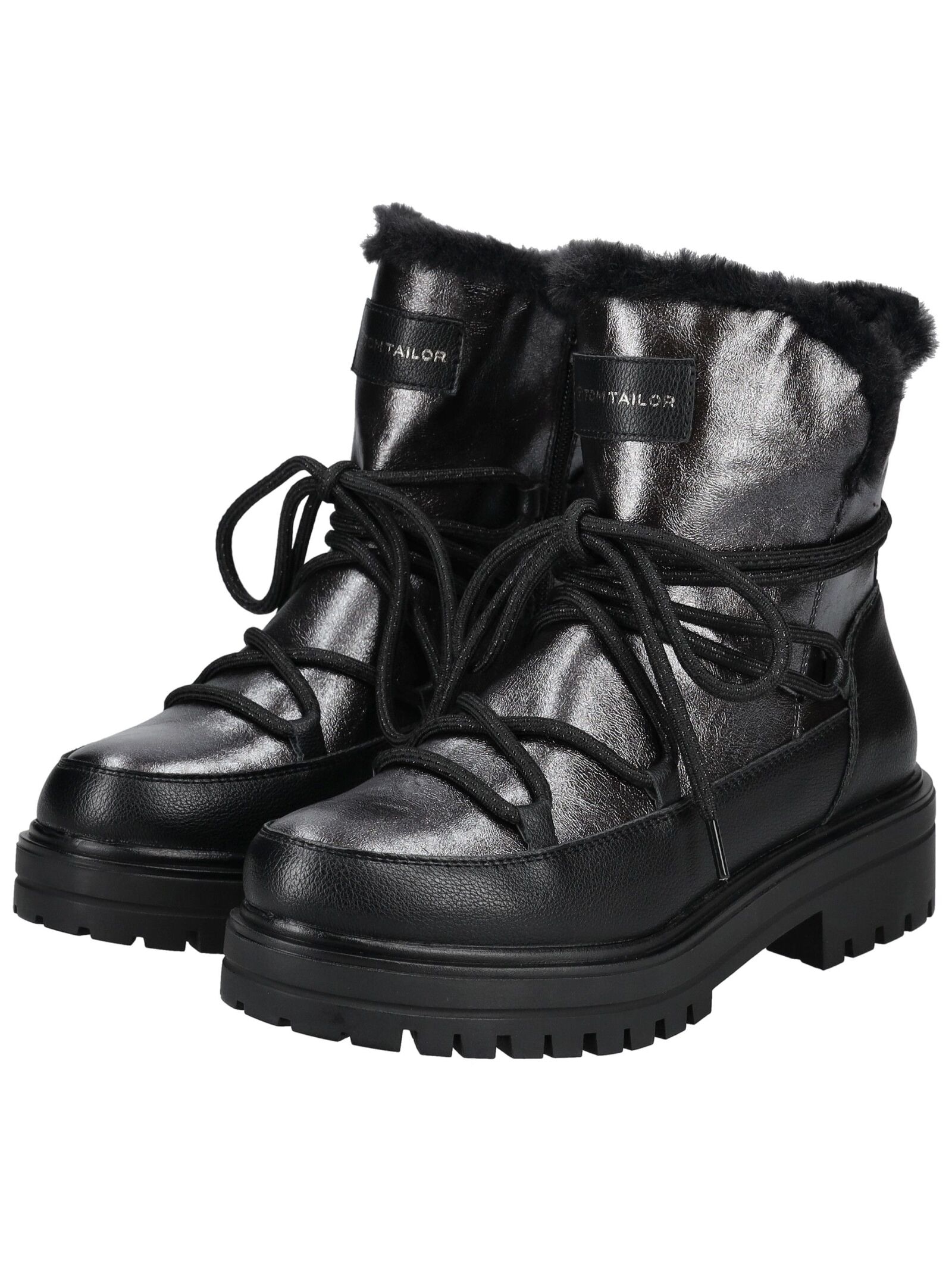 TOM TAILOR Schnürstiefelette »Tom Tailor Stiefelette Lederimitat/Textil«