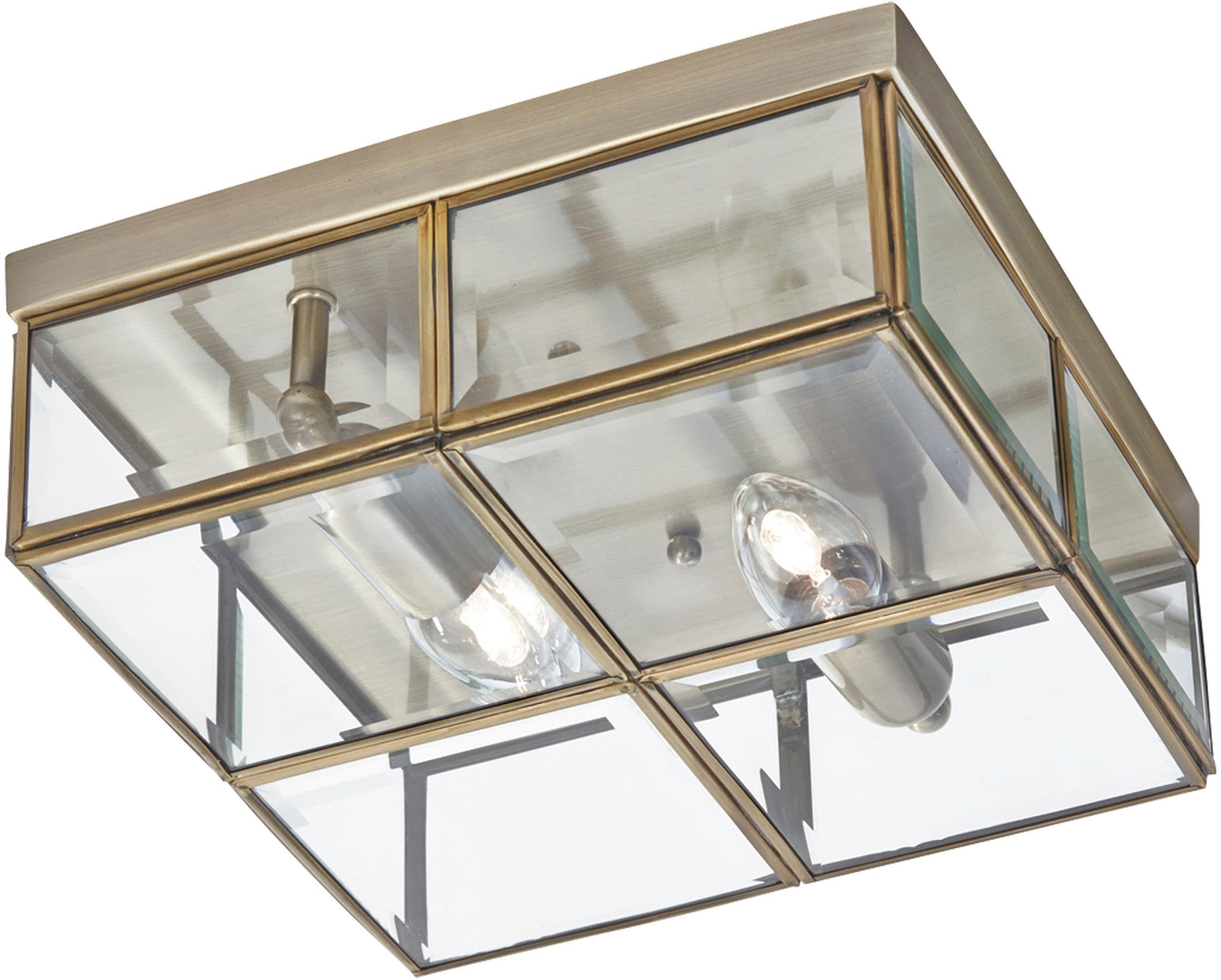 Searchlight Deckenleuchte »Pisa 2Lt Deckenleuchte - Metall und klares abgeschrägtes Glas« E14 1 Stk.