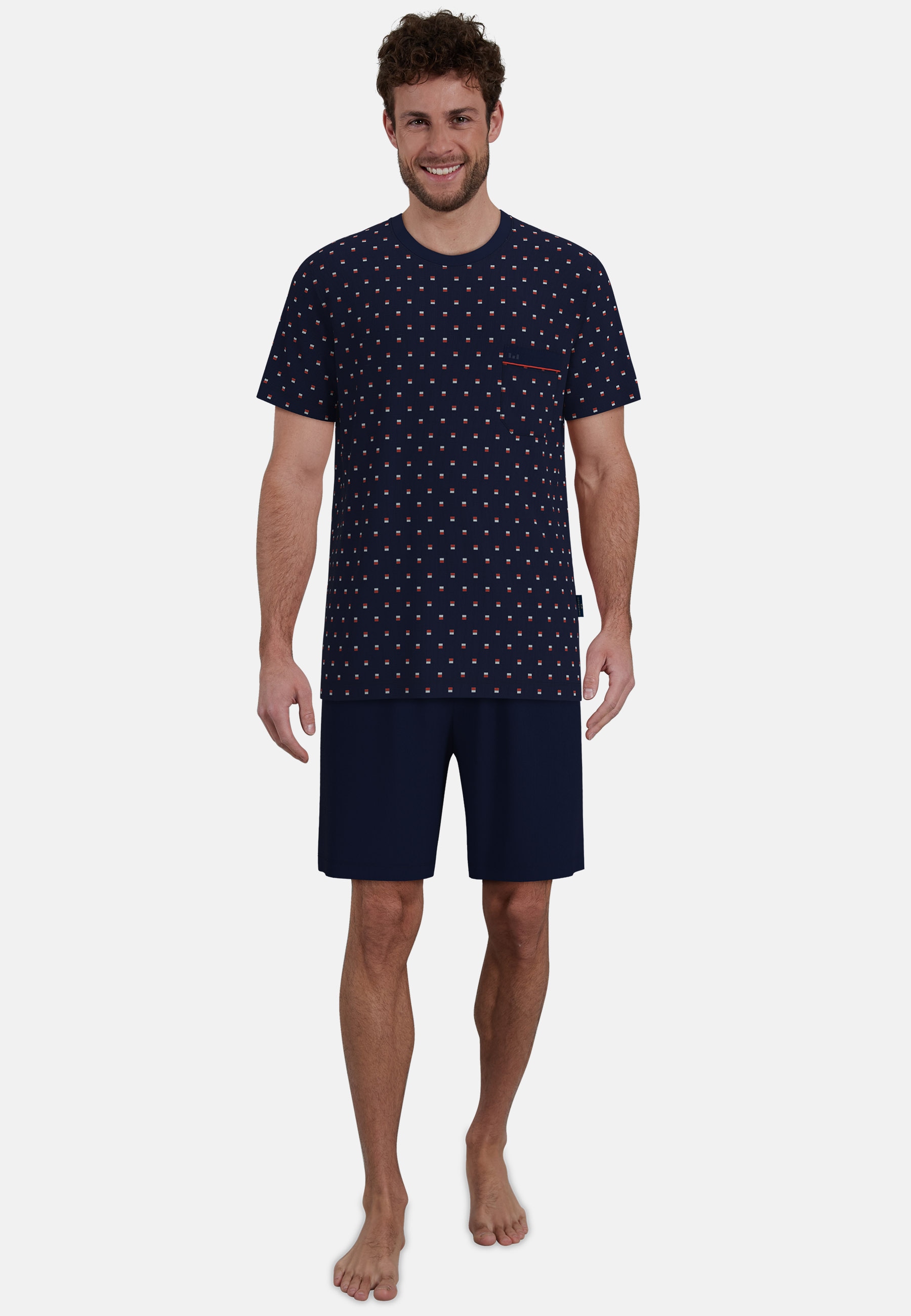 GÖTZBURG Shorty "Glasgow" kurz, gemustert, Rundhalsausschnitt, mit Brusttas günstig online kaufen