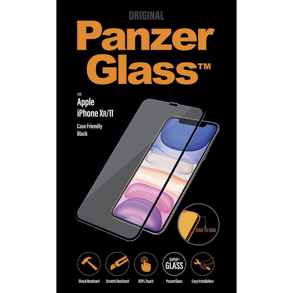 PanzerGlass Displayschutzglas »Edge to Edge Apple iPhone 11, XR CaseFriendly«, für Apple iPhone XR-Apple iPhone 11