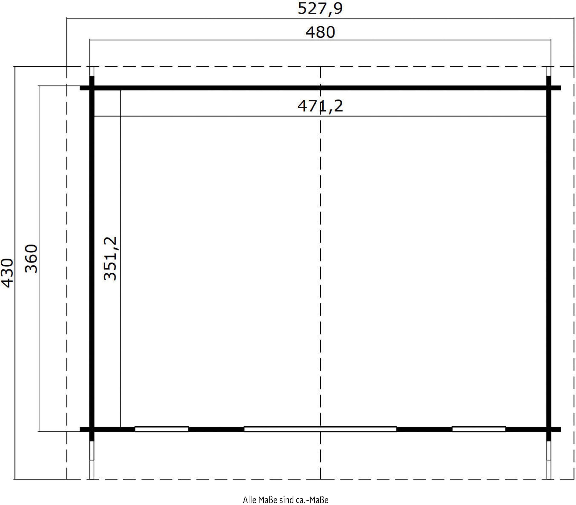LASITA MAJA Gartenhaus »ELGIN 44«, (Set, inkl. Fussbodenbretter zum verlegen)