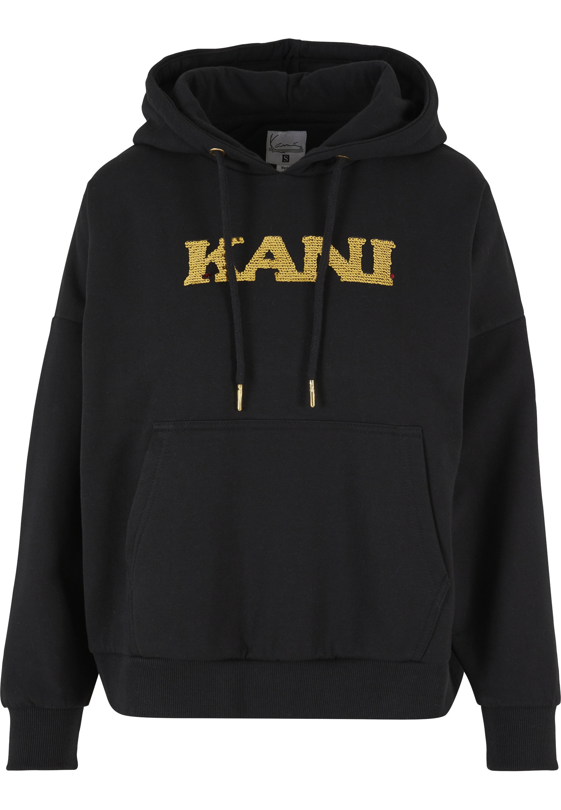 Karl Kani Hoodie "Karl Kani Damen KW213-059-1 Retro Sequins OS Hoodie black", 1 Stk.