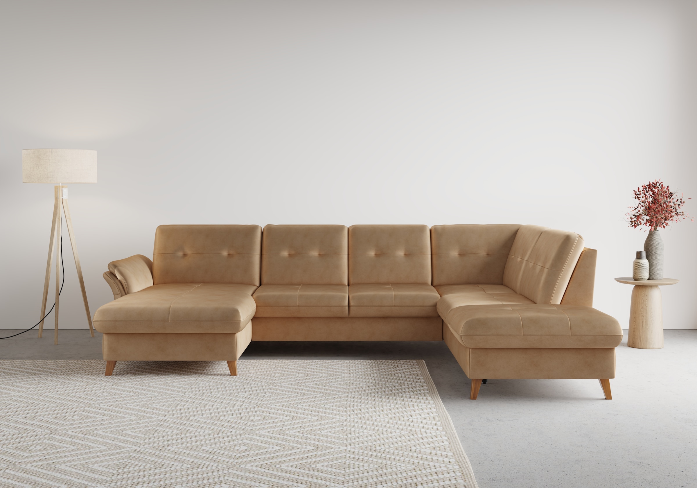sit&more Wohnlandschaft "Göteborg" inkl. Sitztiefenverstellung, wahlweise mit Bettfunktion & Bettkasten