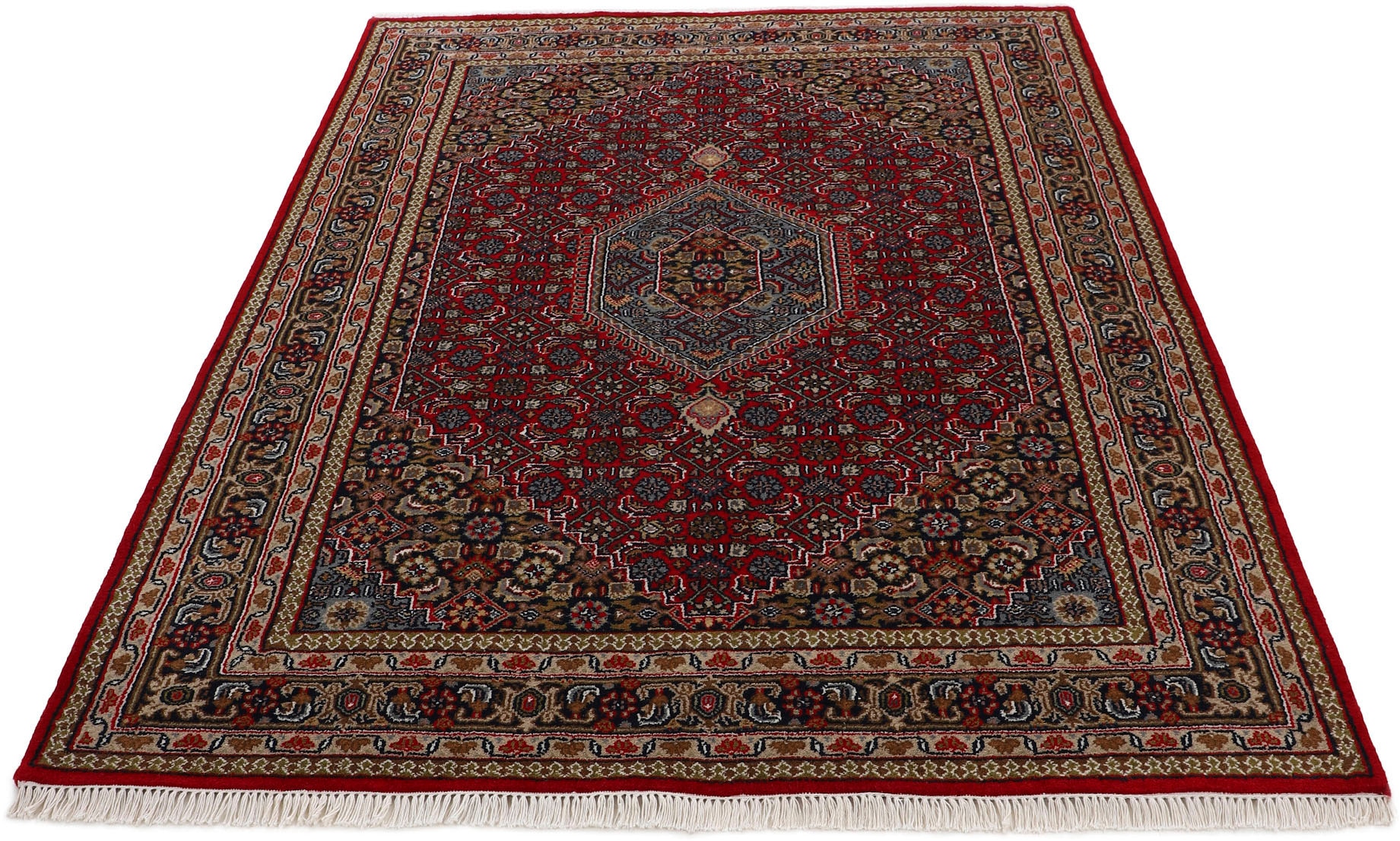 Woven Arts Orientteppich »Orientteppich Bidjar«, rechteckig, 15 mm Höhe, handgeknüpft, Wohnzimmer, reine Wolle