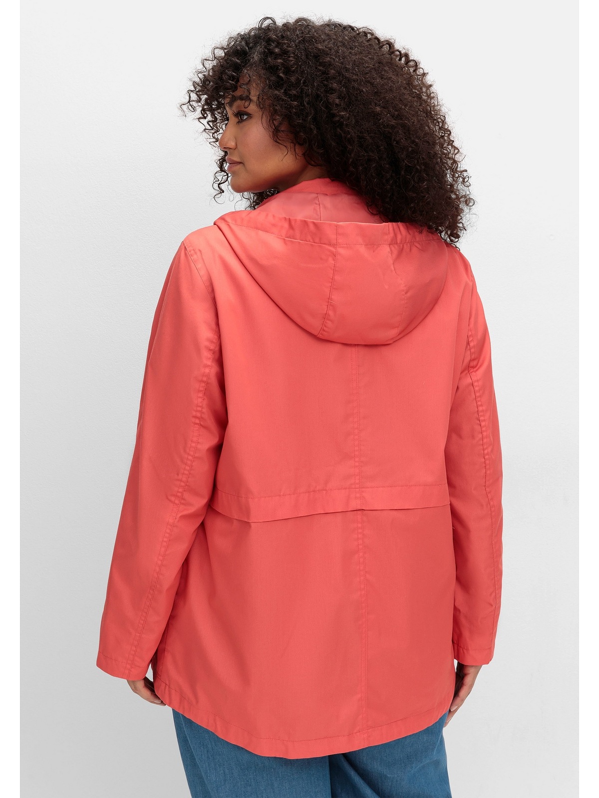 Sheego Outdoorjacke "Große Größen", mit Kapuze, mit Kapuze und Stehkragen günstig online kaufen