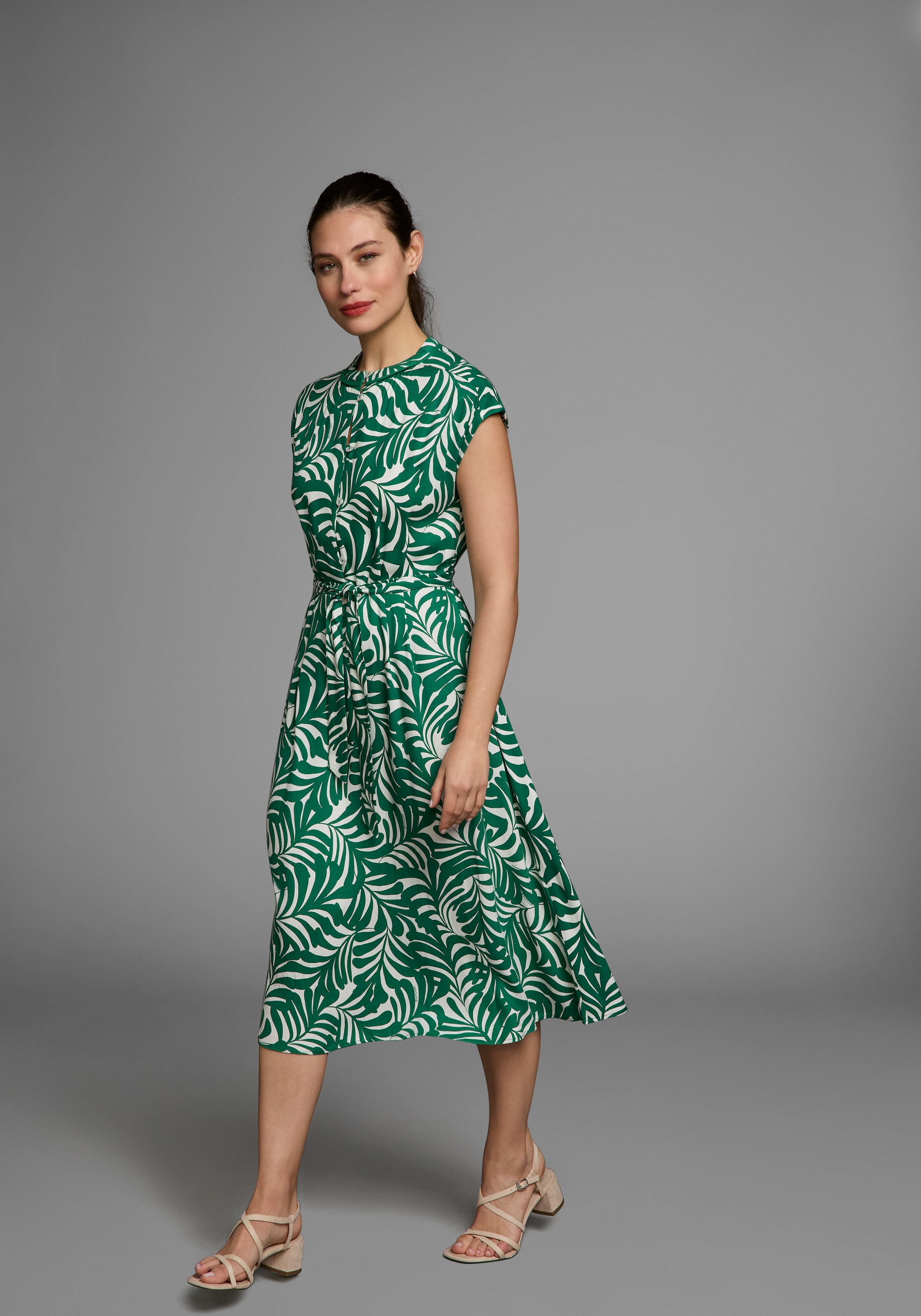 HECHTER PARIS Midikleid, mit Knopfleiste und Bindetaille günstig online kaufen