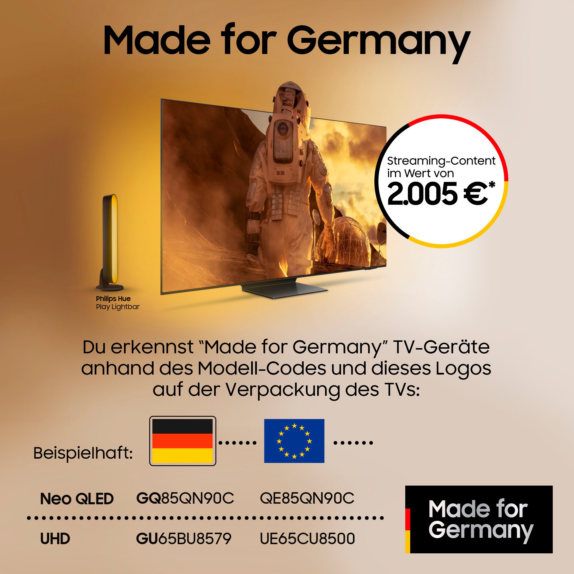 Samsung LED-Fernseher, 214 cm/85 Zoll, 8K, Smart-TV, Neo Quantum HDR 8K Pro, Neural Quantum Prozessor 8K, Infinity Screen