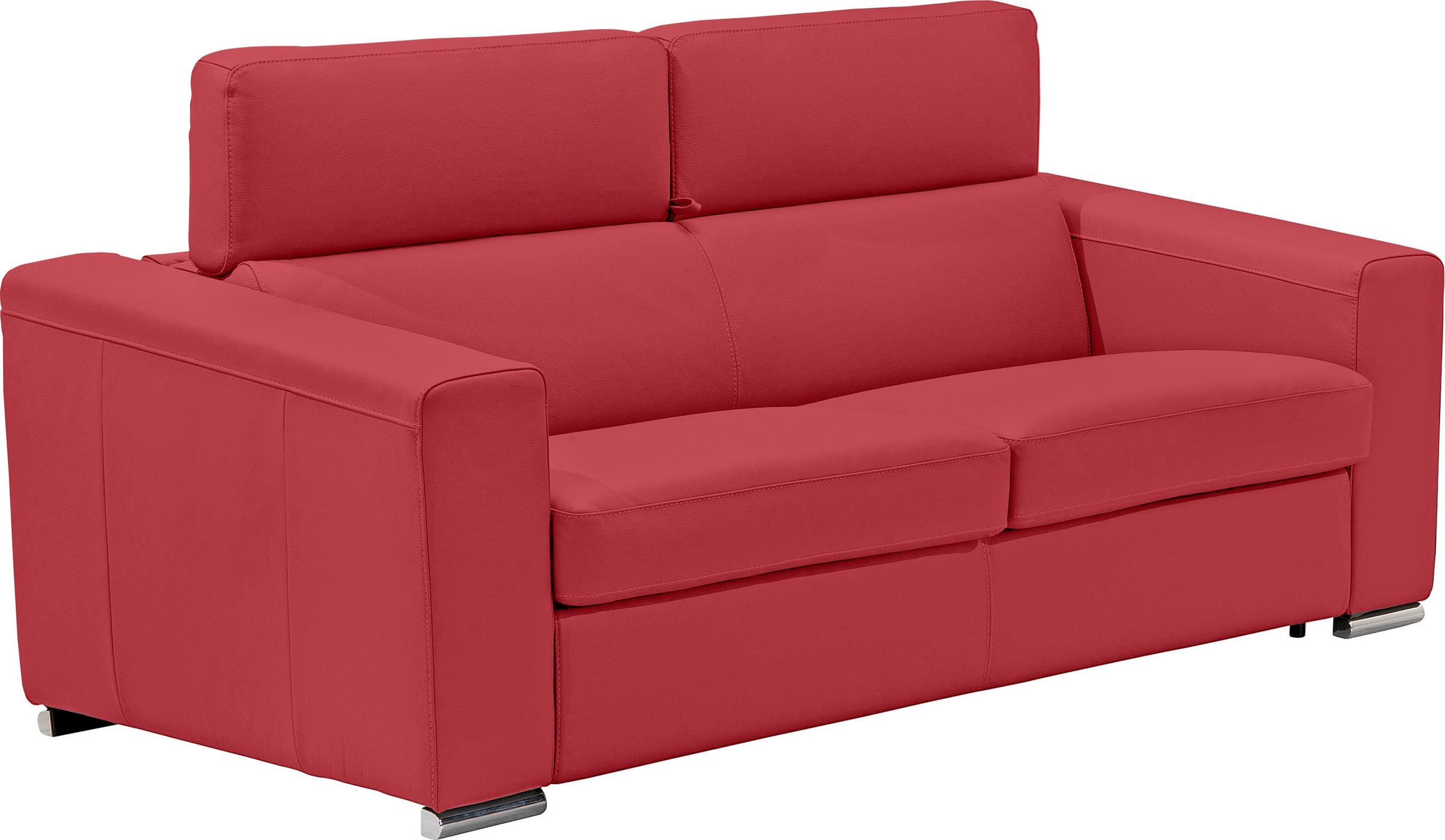 Egoitaliano Schlafsofa »Cabiria, Design und super Sitz- und Liegekomfort«, Sofa inkl. Schlaffunktion, Kopfteile verstellbar, mit Metallfüßen