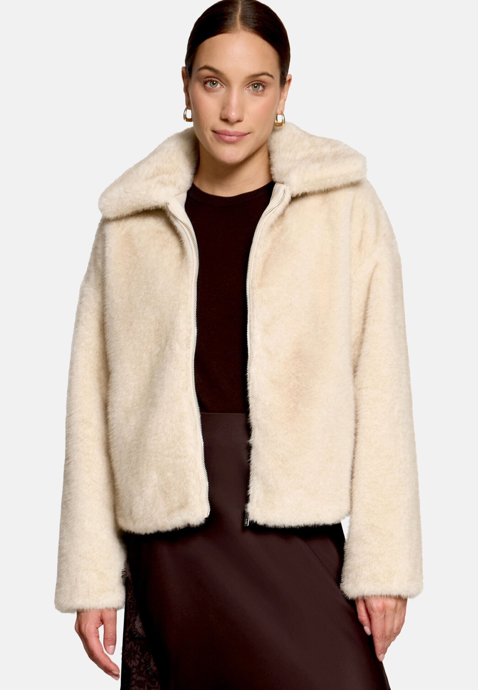 Zero Plüschjacke »Damen mit Reißverschluss«