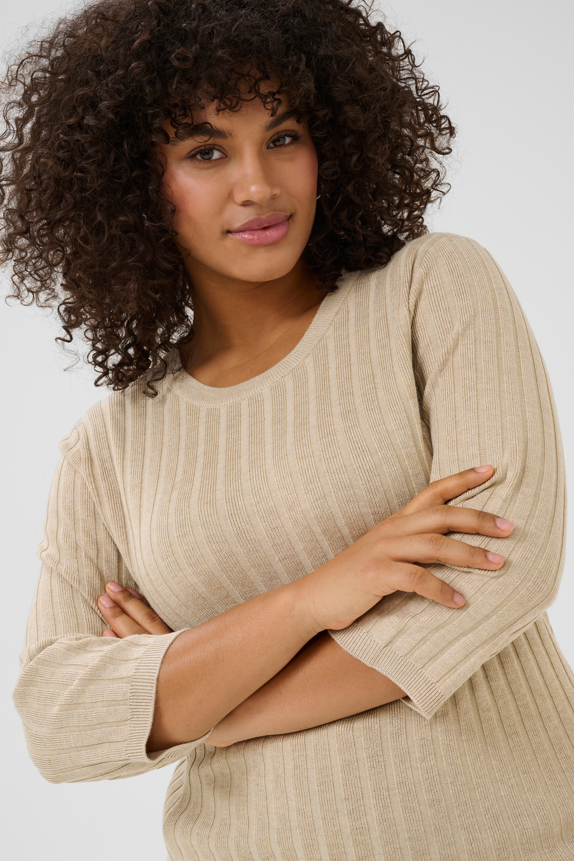 KAFFE Curve Strickpullover »Strickpullover KClizzy«