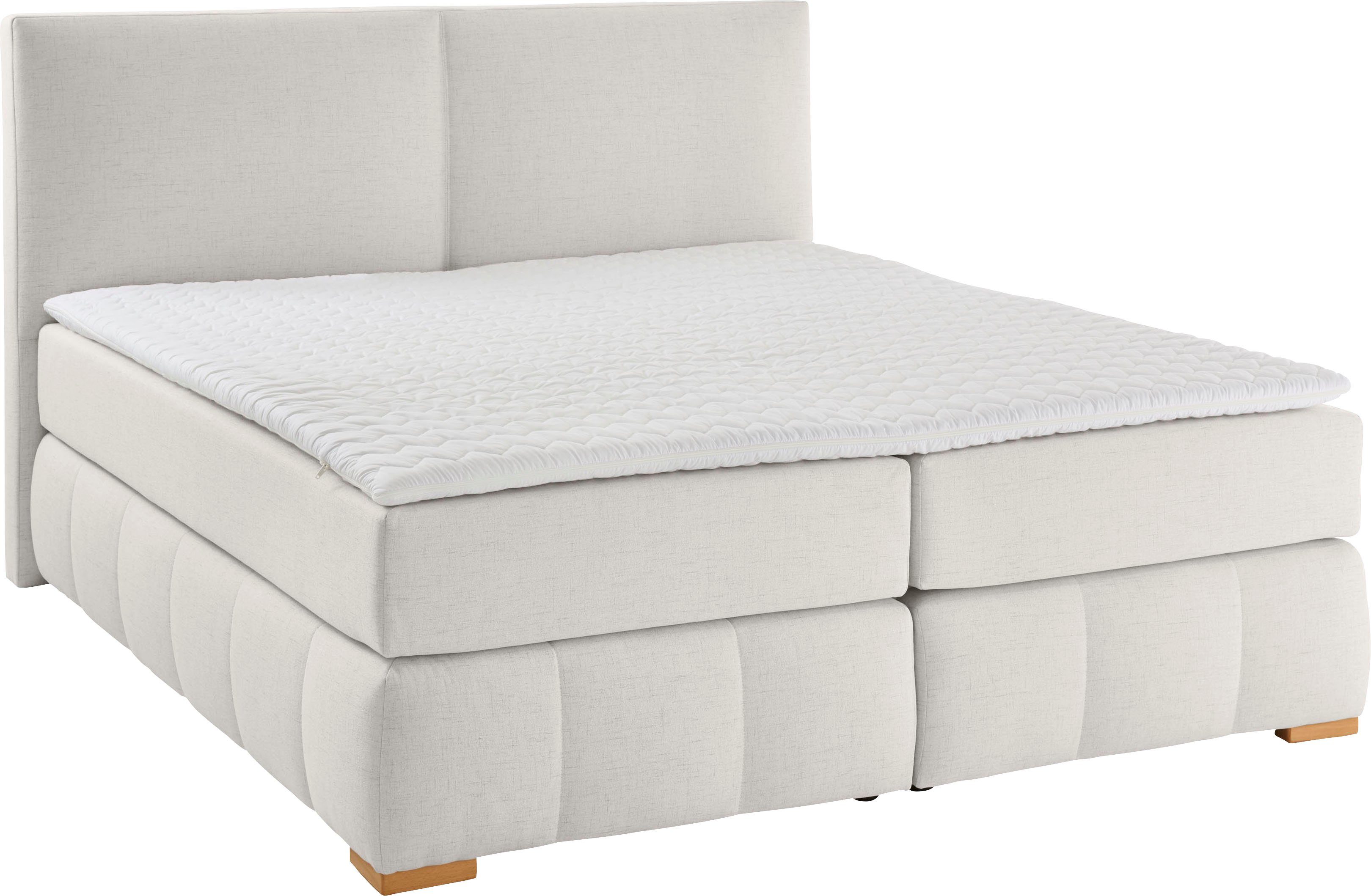 Thumbnail - Home affaire Boxspringbett "Wehma" inkl. Topper in 3 verschiedenen Matratzen, auch in Samtstoff