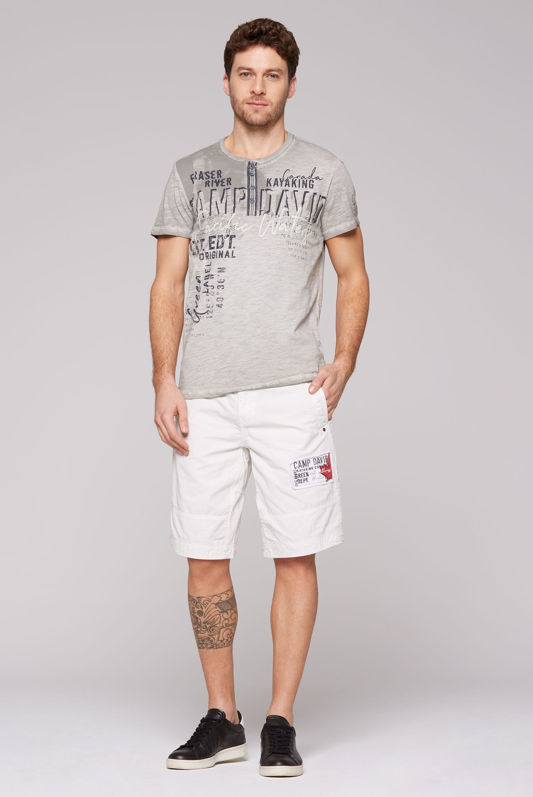 CAMP DAVID Rundhalsshirt, aus Baumwolle