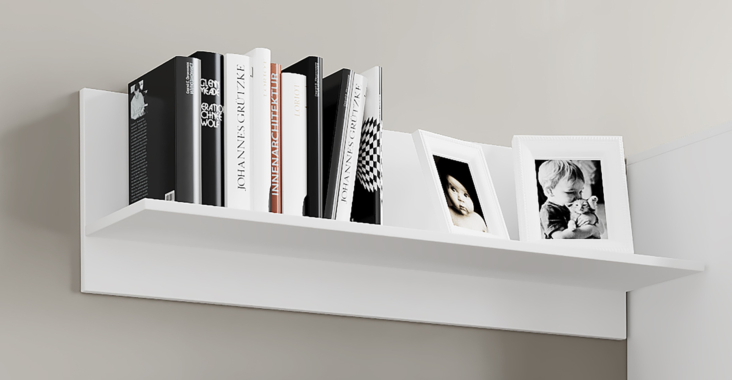 Wandregal VCMweiß, Wohnzimmer, Regale, "Holz Wandregal Hängeregal Wandboard Regal Usilo"