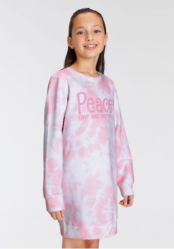 KIDSWORLD Sweatkleid »Peace Love and Happiness« ...