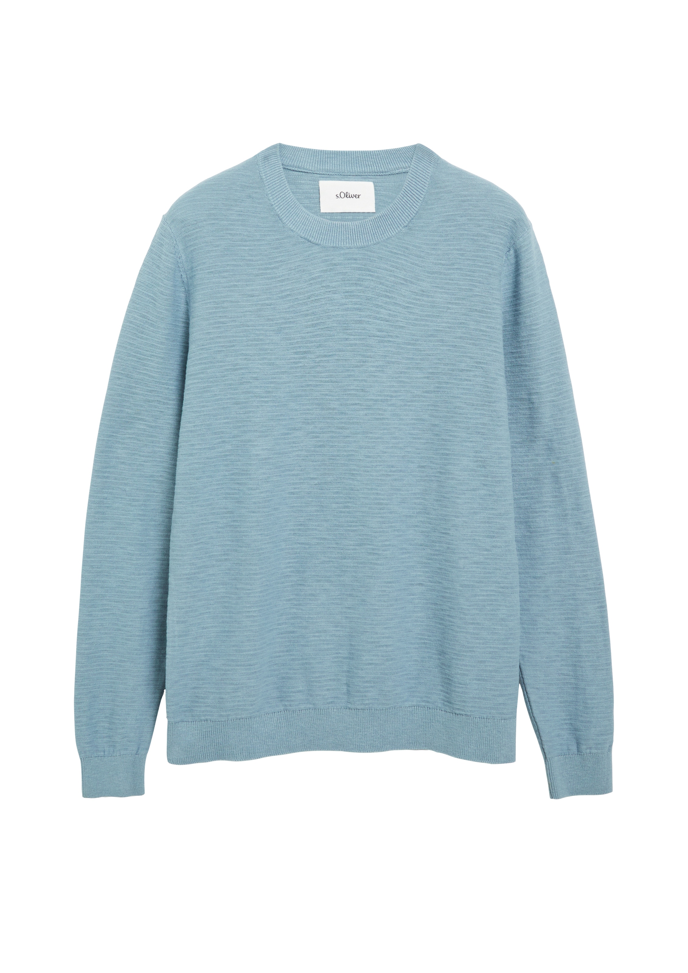 s.Oliver Rundhalspullover mit Flammgarnstruktur